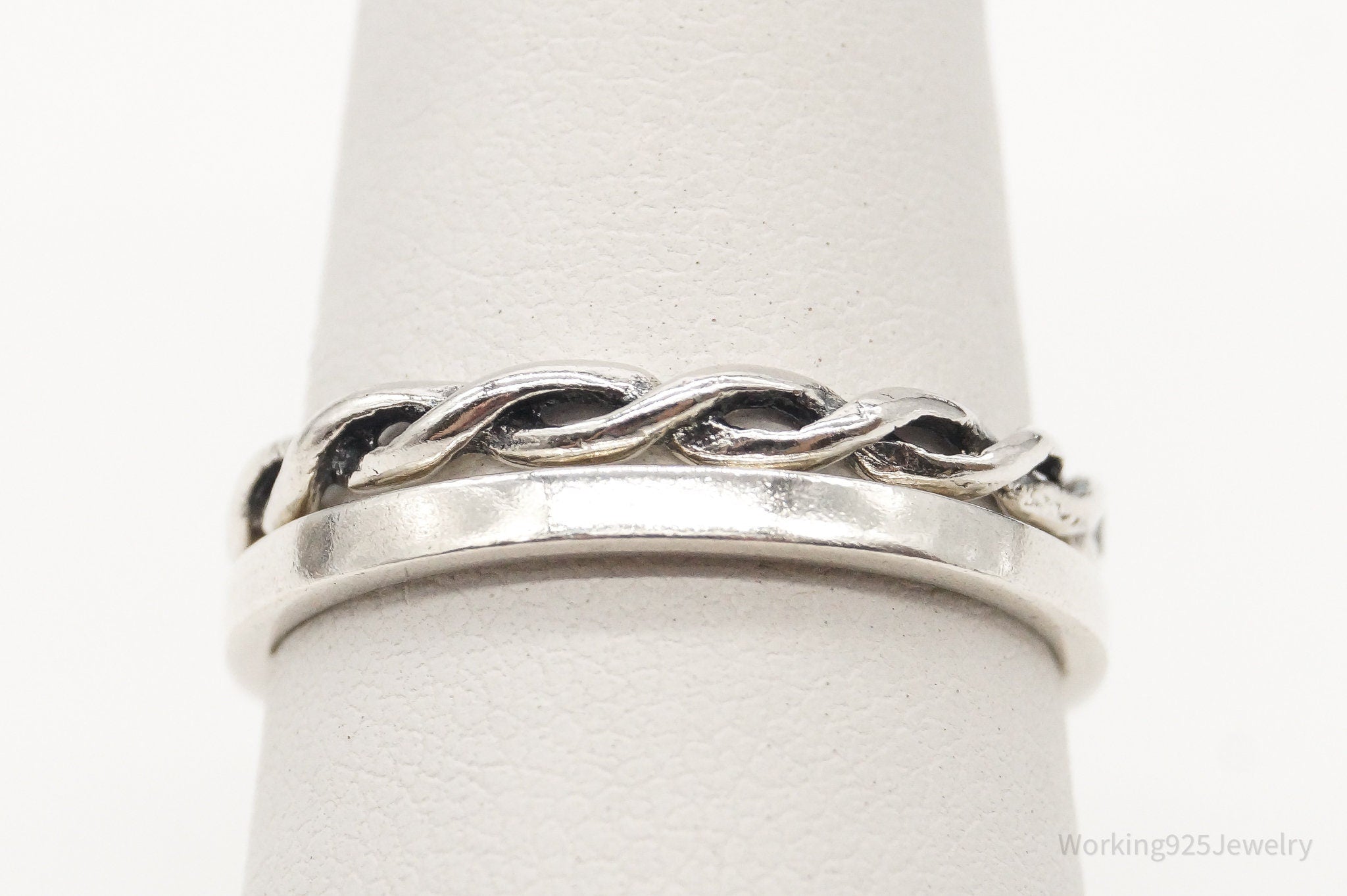 Vintage Designer Silpada Sterling Silver Stacker Ring Set - Size 8.25