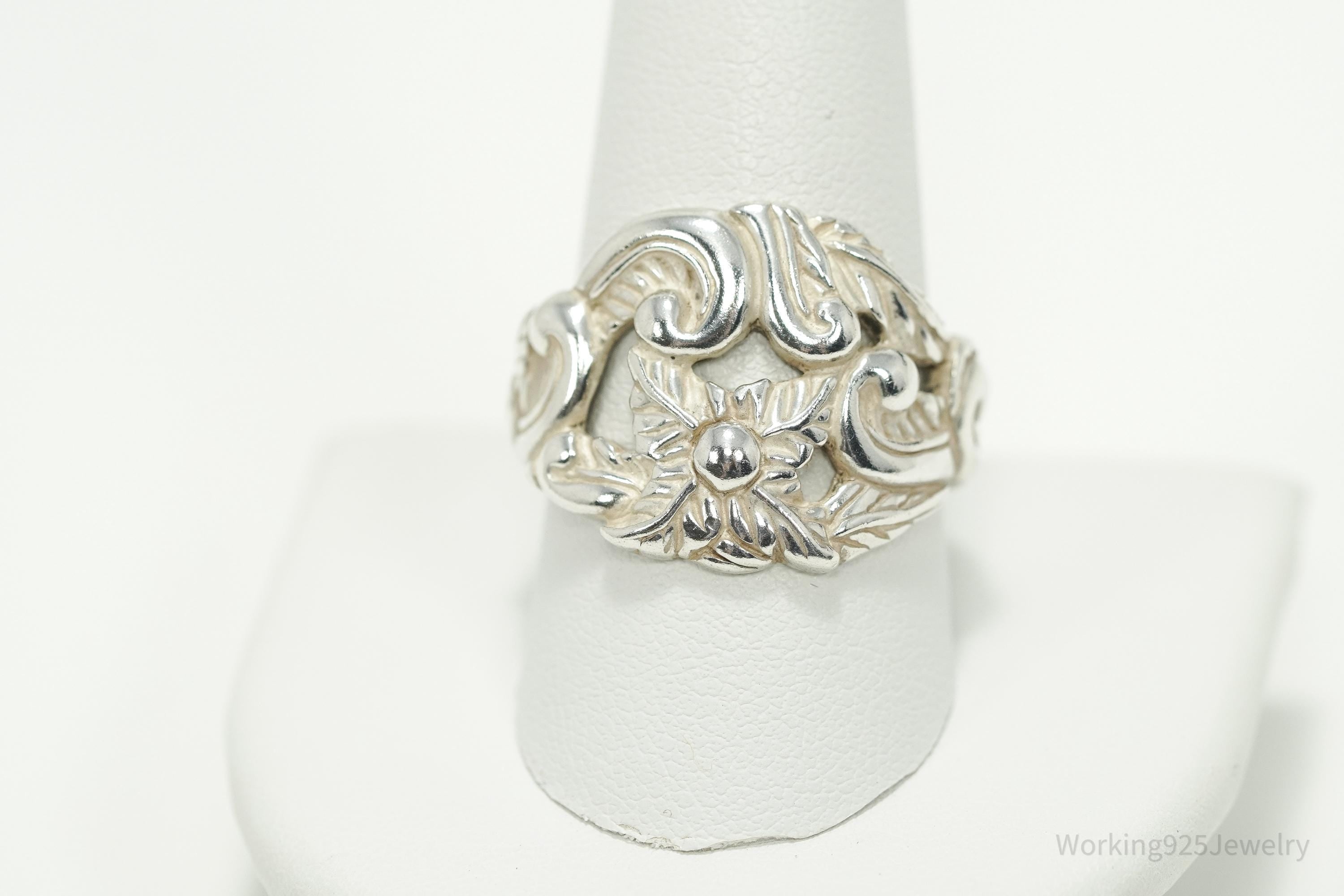 Vintage Native Designer Carolyn Pollack Sterling Silver Ring - Size 10