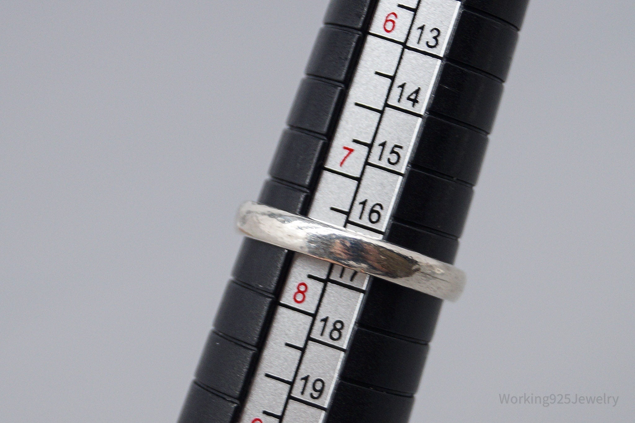 Vintage Amethyst Silver Ring - Size 6.5