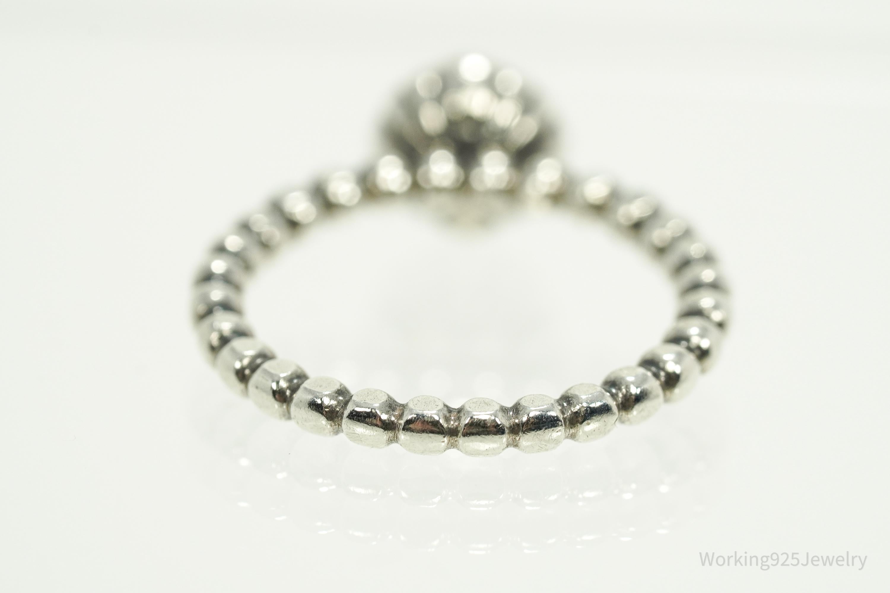 Designer Pandora March Birthday Blooms Sterling Silver Ring - Size 7