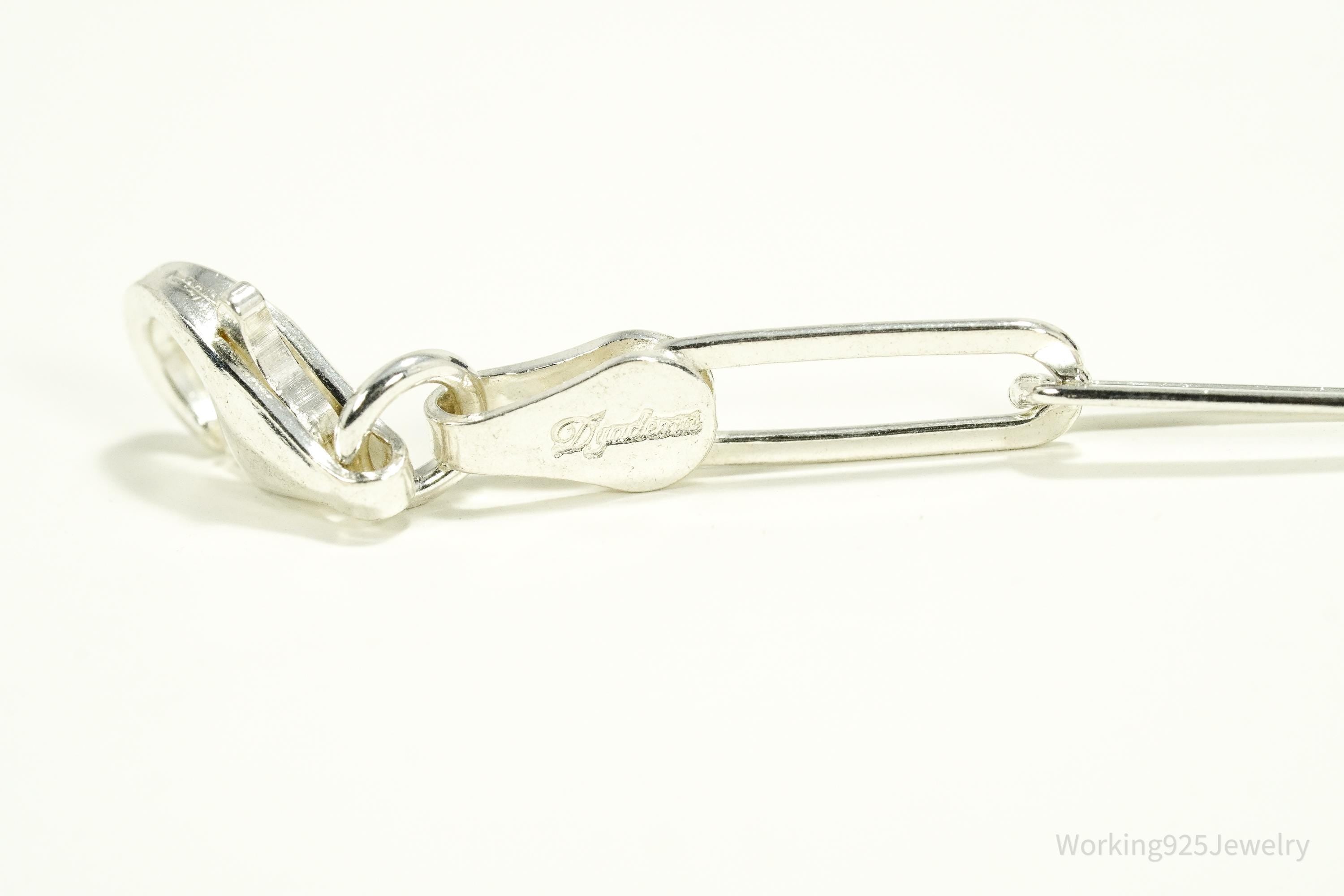 Vintage Italian Dyaderma Chain Link Sterling Silver Bracelet - 7"