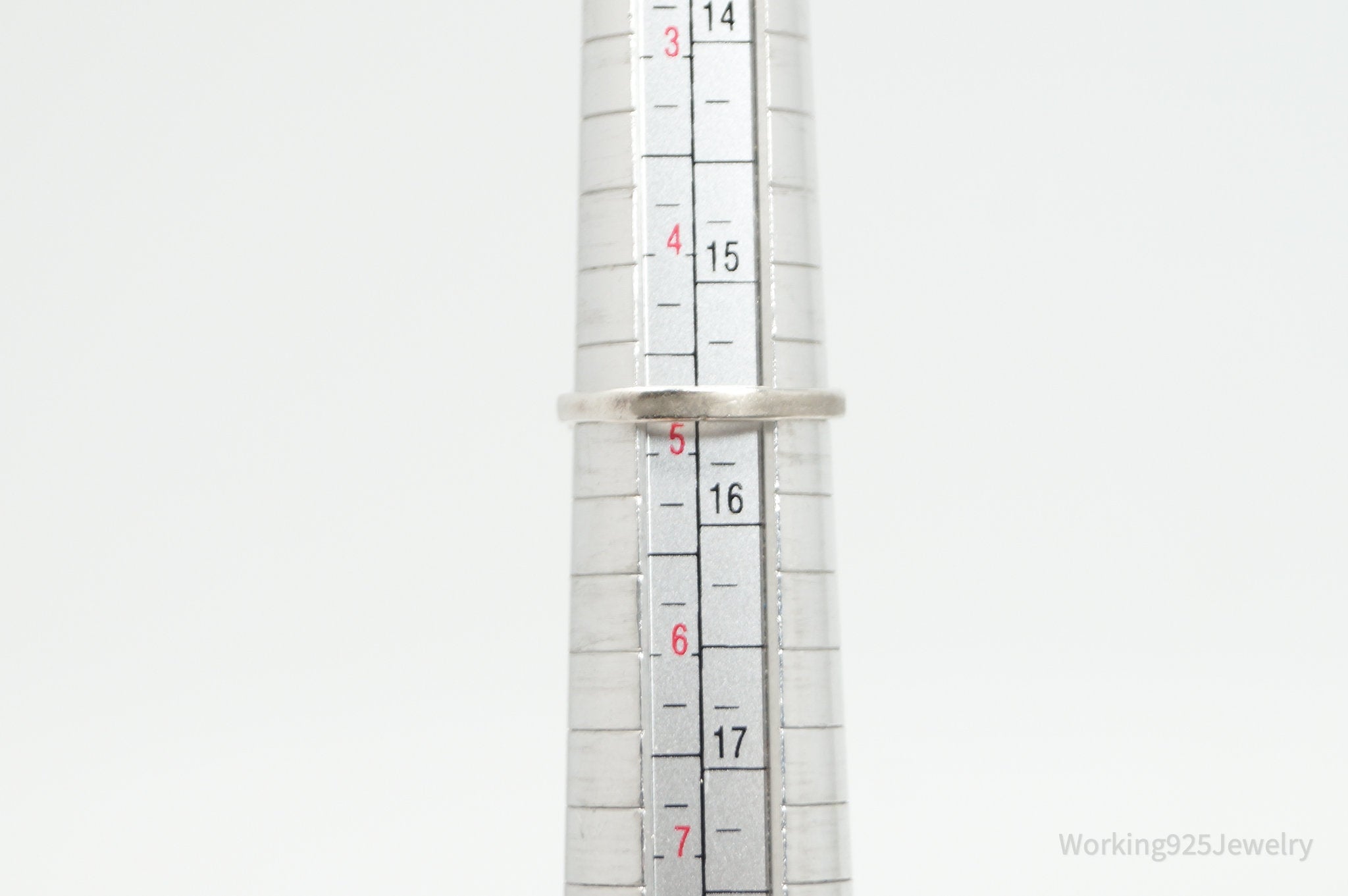 Antique Joseph Esposito Espo Pink Art Glass Sterling Silver Ring Size 4.75