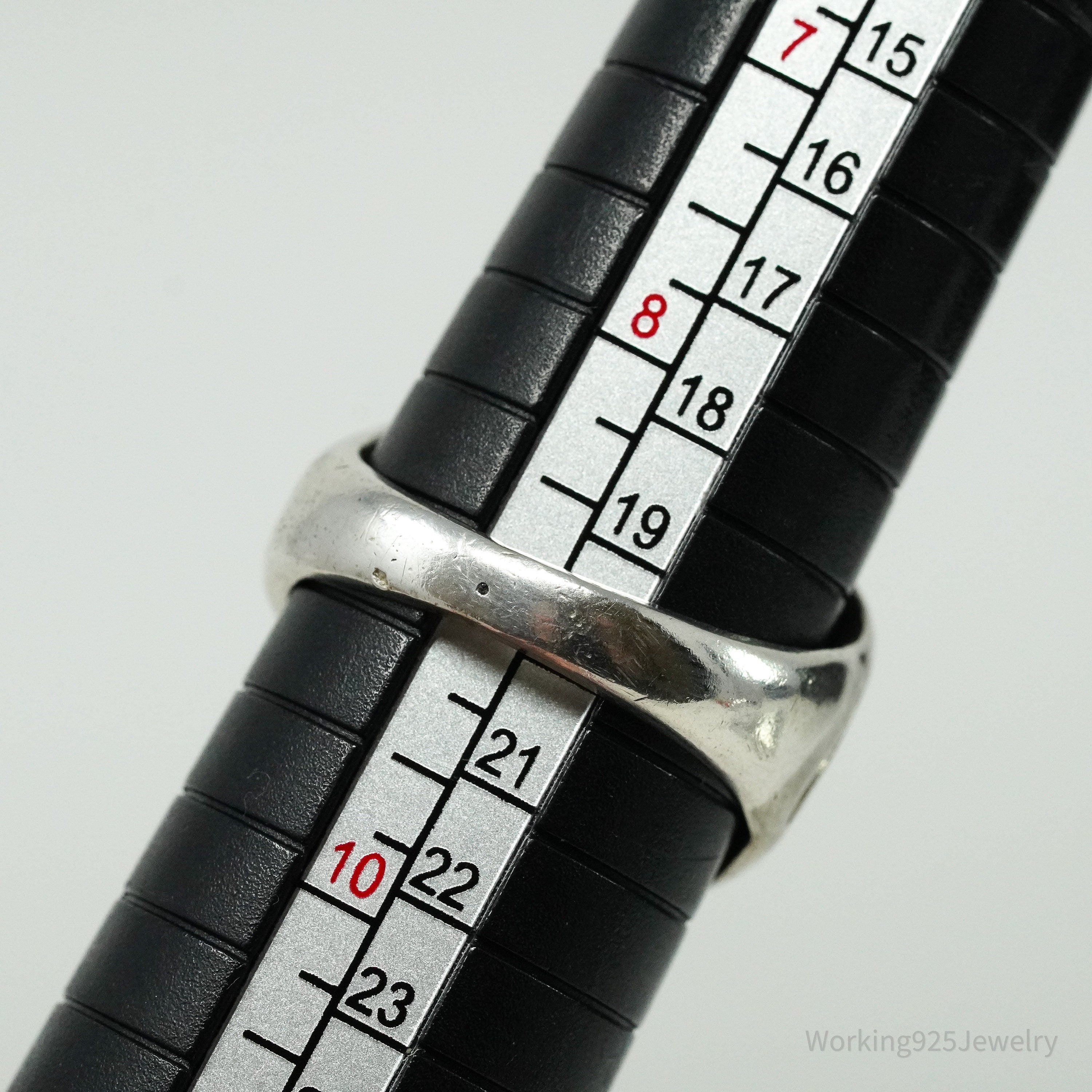 Vintage Native American Opal & Turquoise Handmade Silver Ring - Size 9