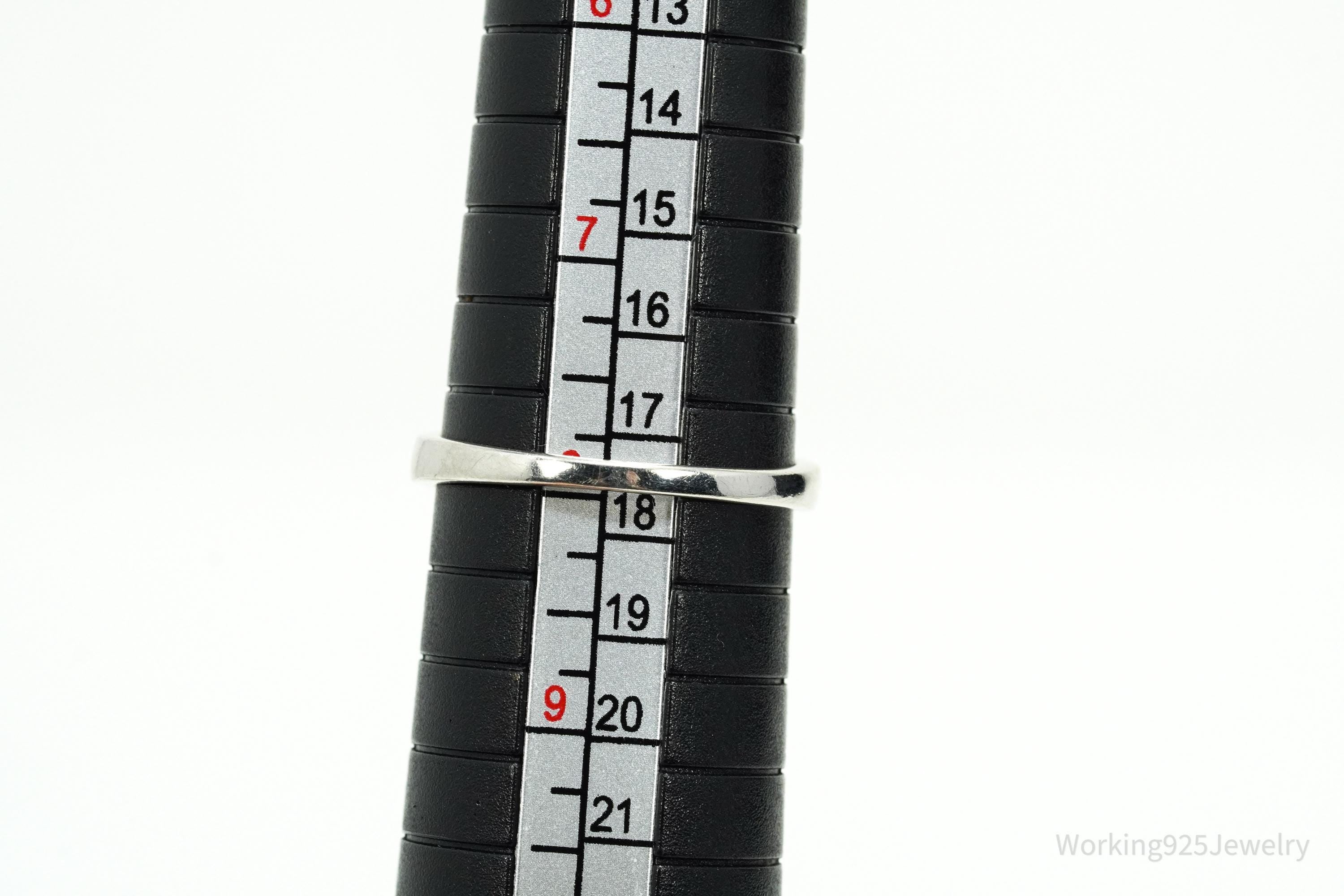 Vintage Cubic Zirconia Sterling Silver Ring - Size 8