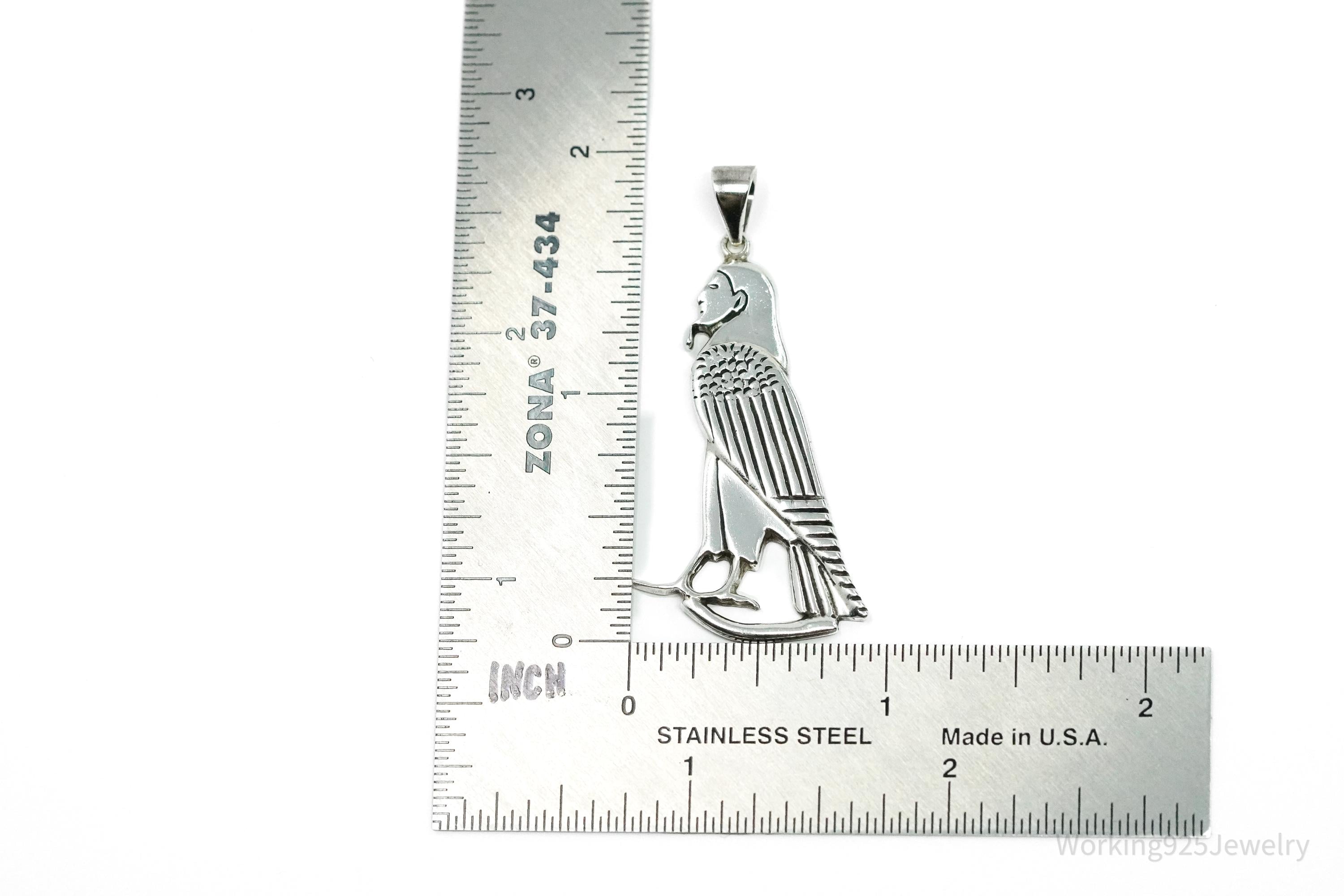 Vintage Ba Bird Egyptian Sterling Silver Pendant