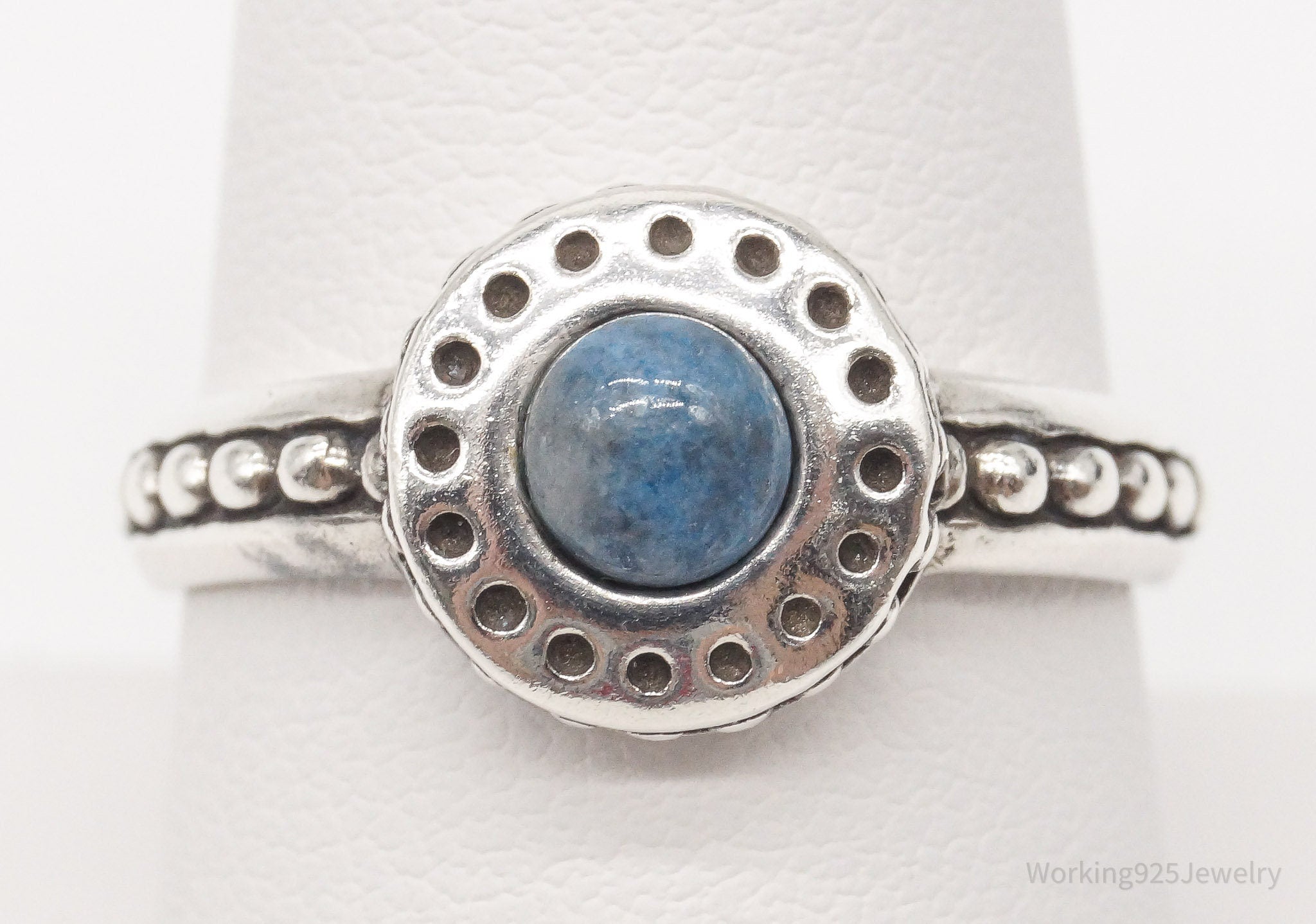 Vintage Native American Carol Felley Lapis Lazuli Sterling Silver Ring - Size 9