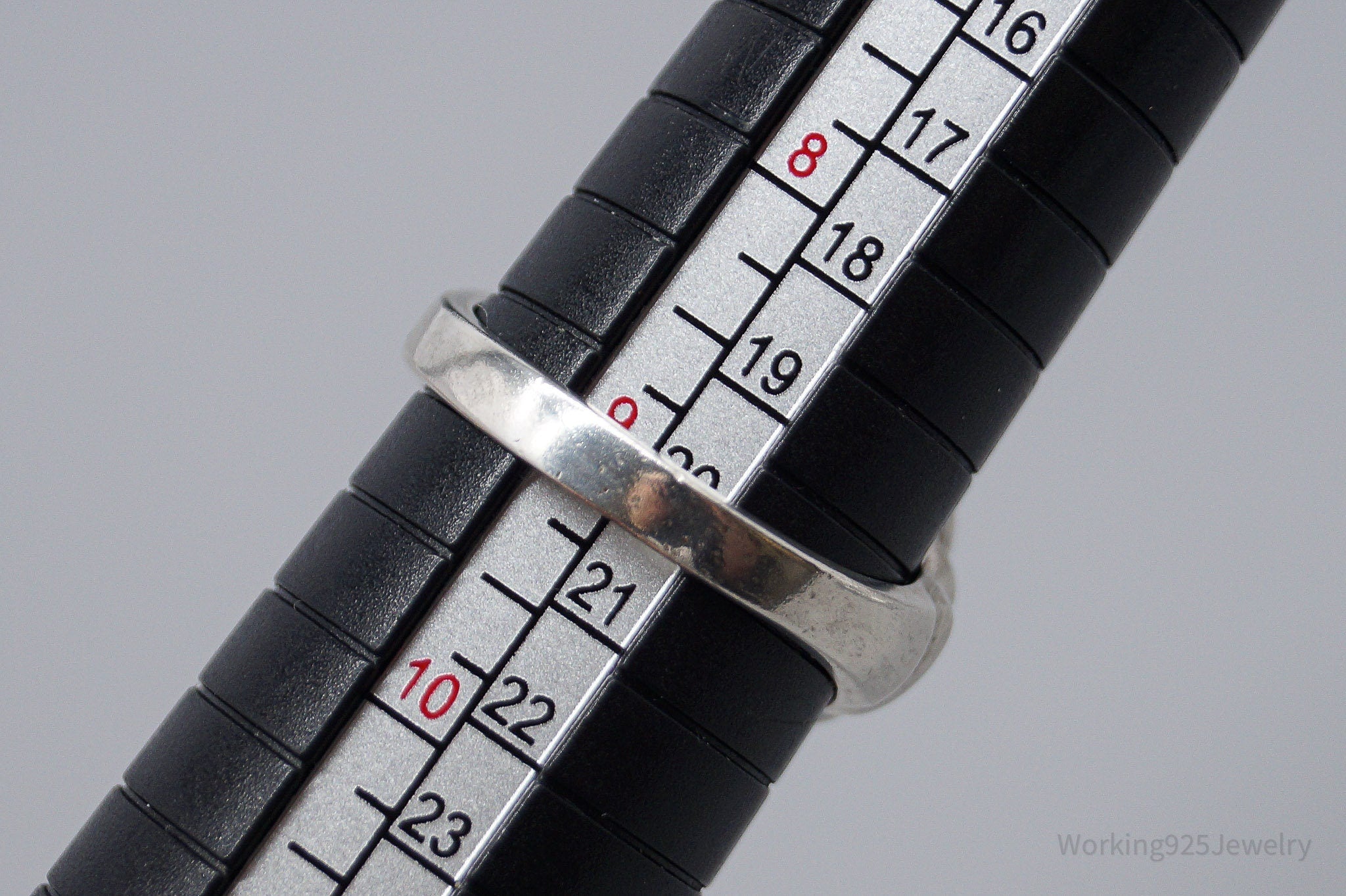 Vintage Amethyst Heart Sterling Silver Ring - Size 9