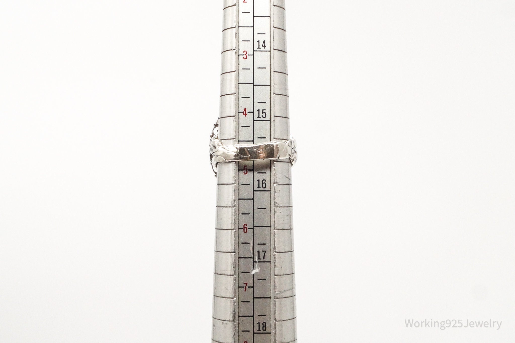 Antique Deep Blue Gemstone Sterling Silver Ring Size 4.75