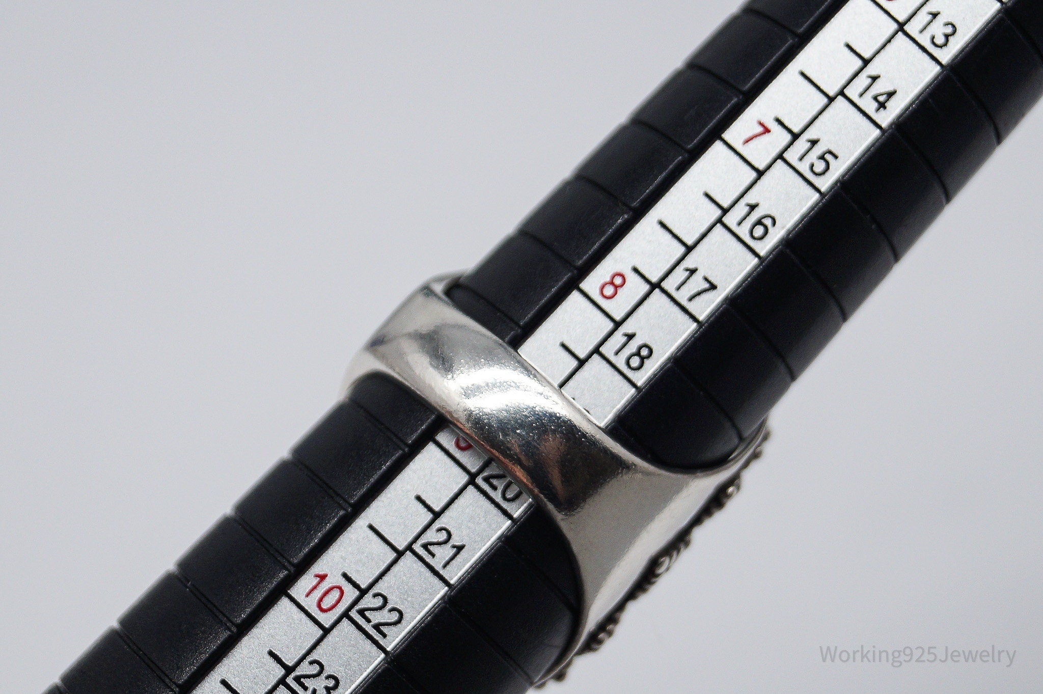 Vintage BA Suarti Amber Sterling Silver Ring - Size 8.75