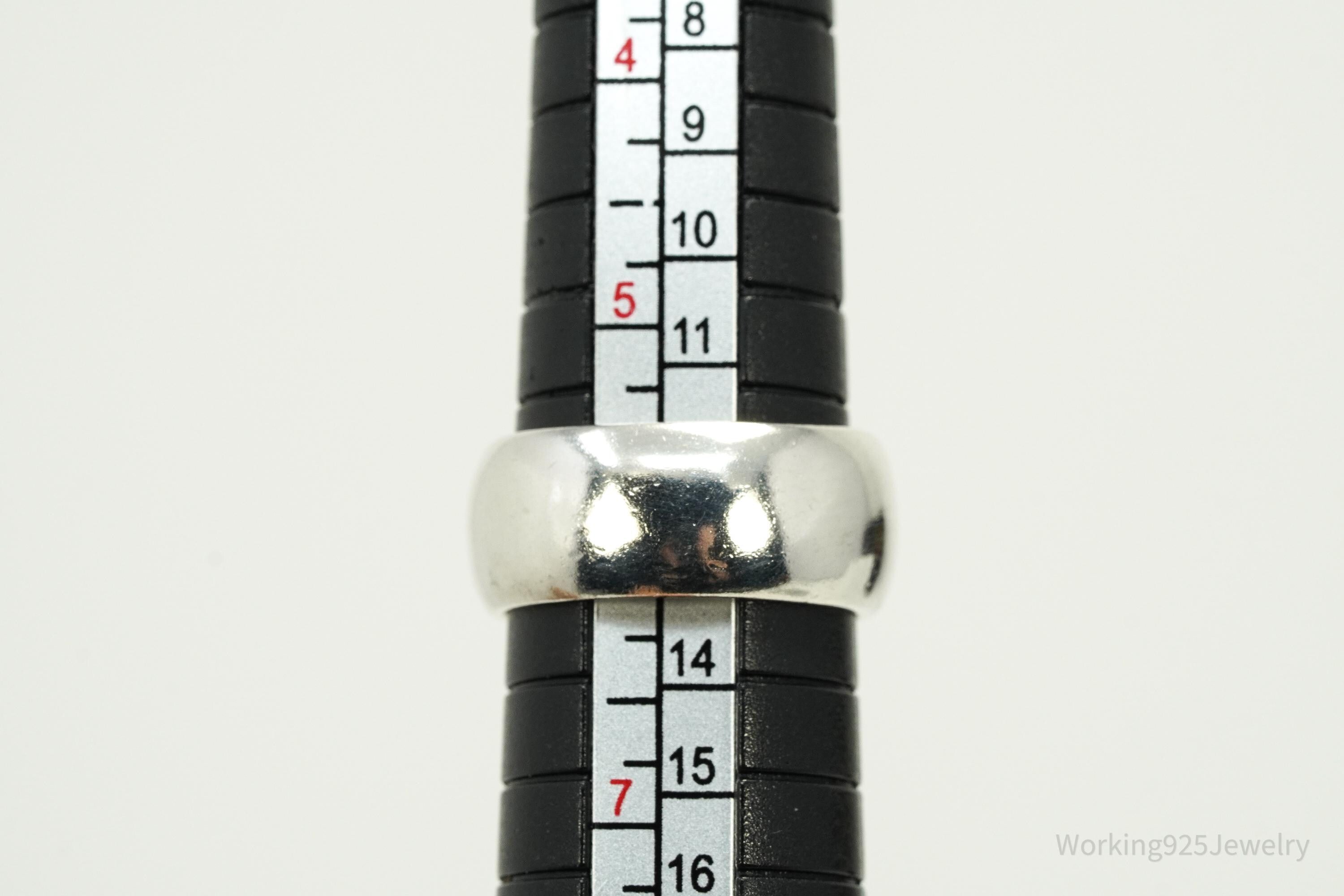 Vintage Joseph Esposito Sig Amber Sterling Silver Ring - Size 6