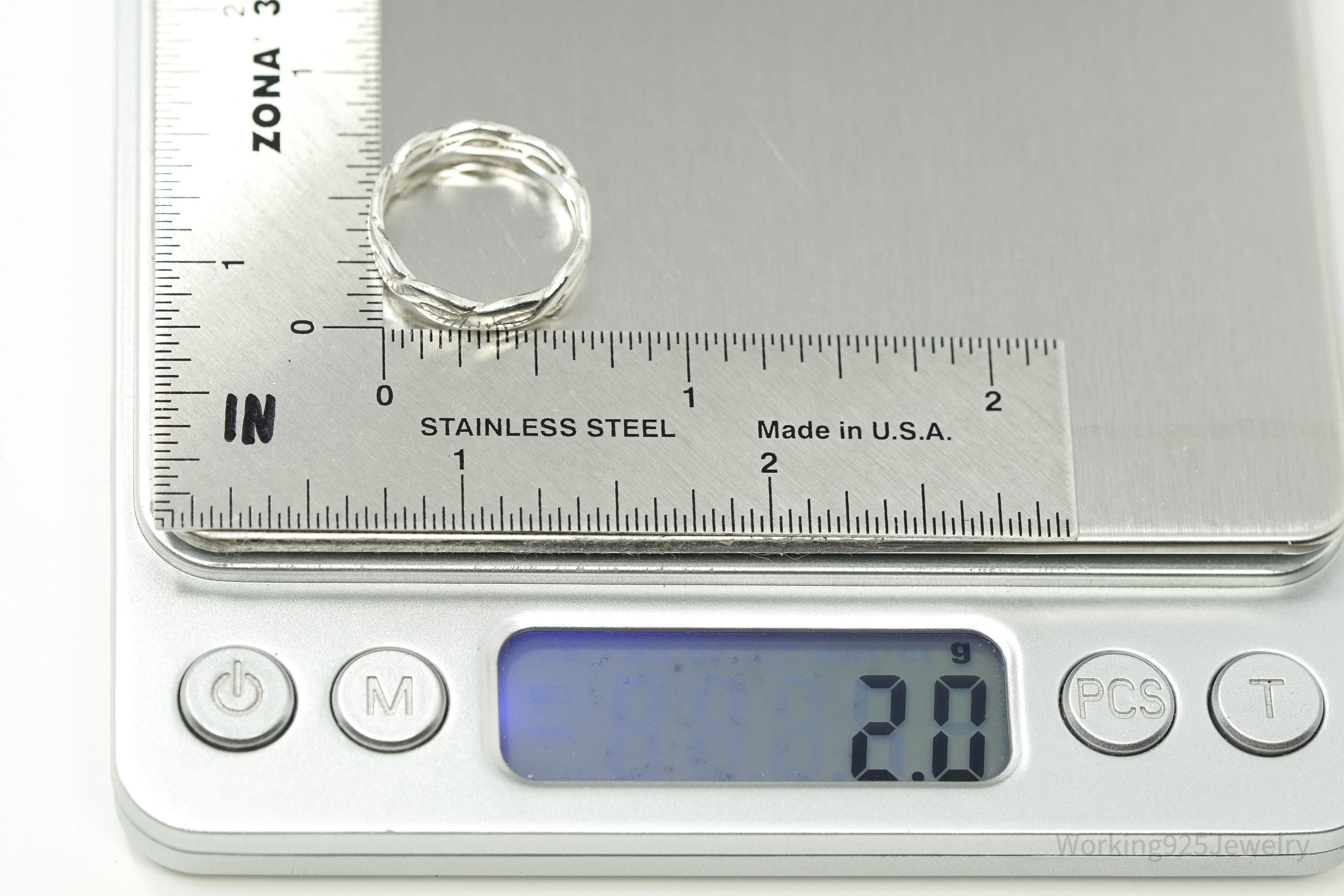 Rare Retired Vintage James Avery Twisted Wire Sterling Silver Ring Size 6