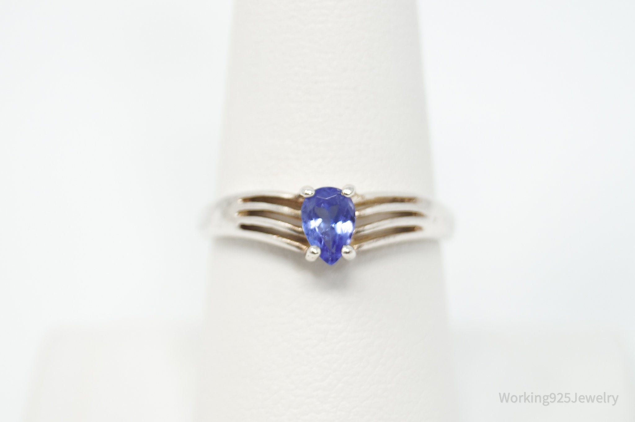 Vintage Designer UTC Art Deco Iolite Sterling Silver Ring Sz 8