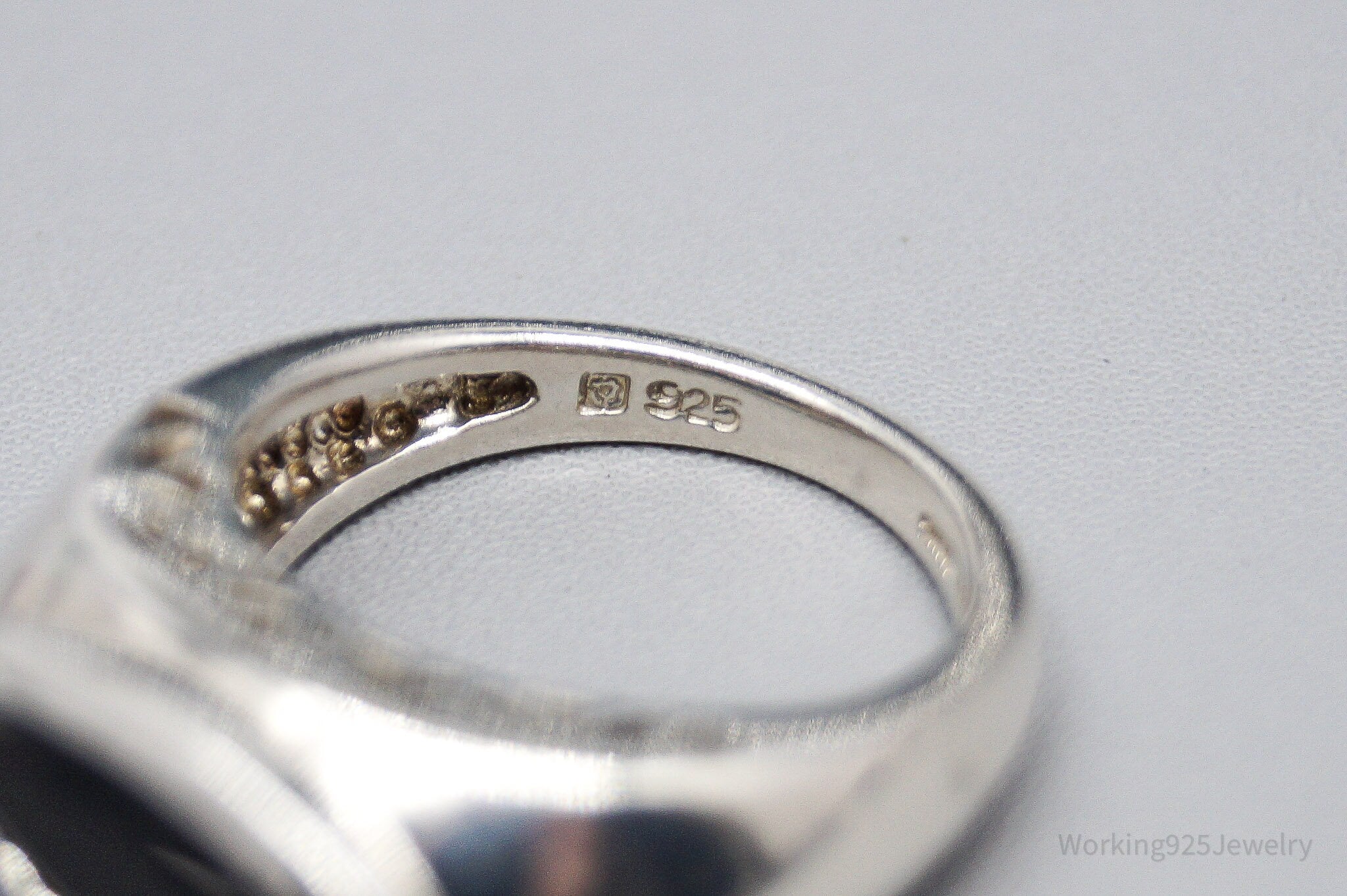 Vintage Black Onyx Sterling Silver Ring - Size 6