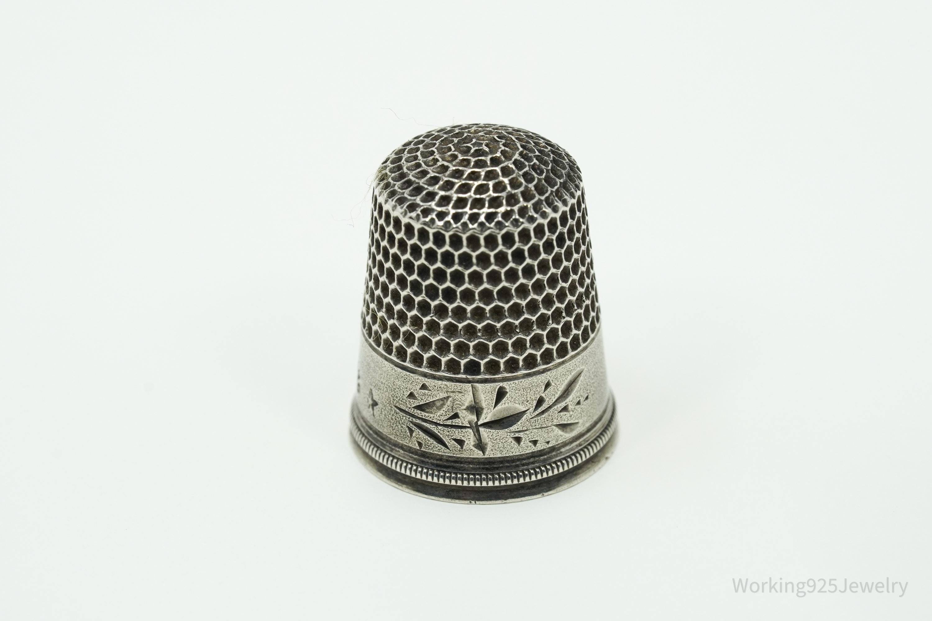 Antique Dome Sterling Silver Thimble Size 7