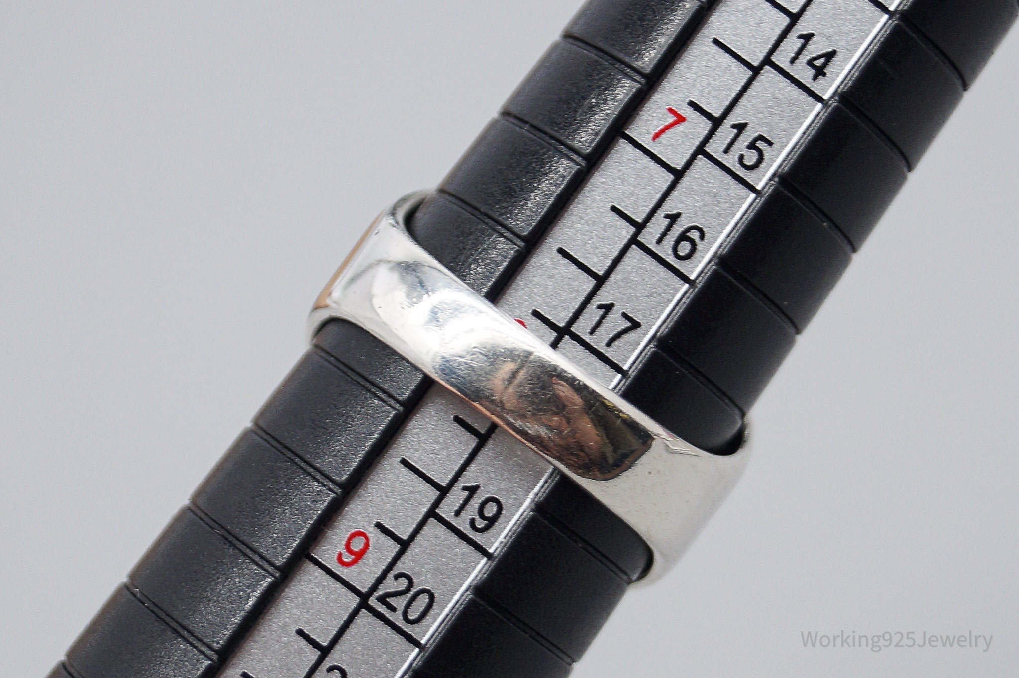 Antique Large Tigers Eye Sterling Silver Ring - Size 8