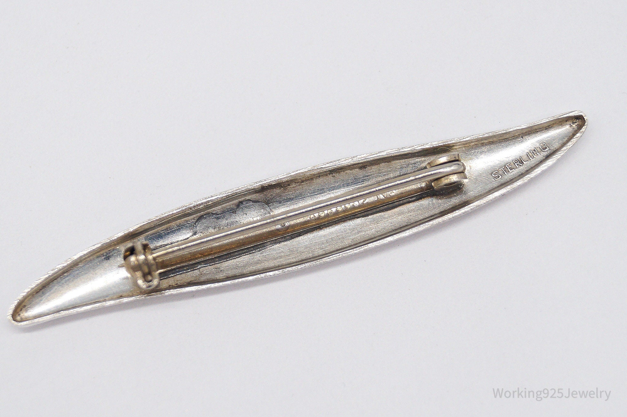 Antique Floral Silver Brooch Pin