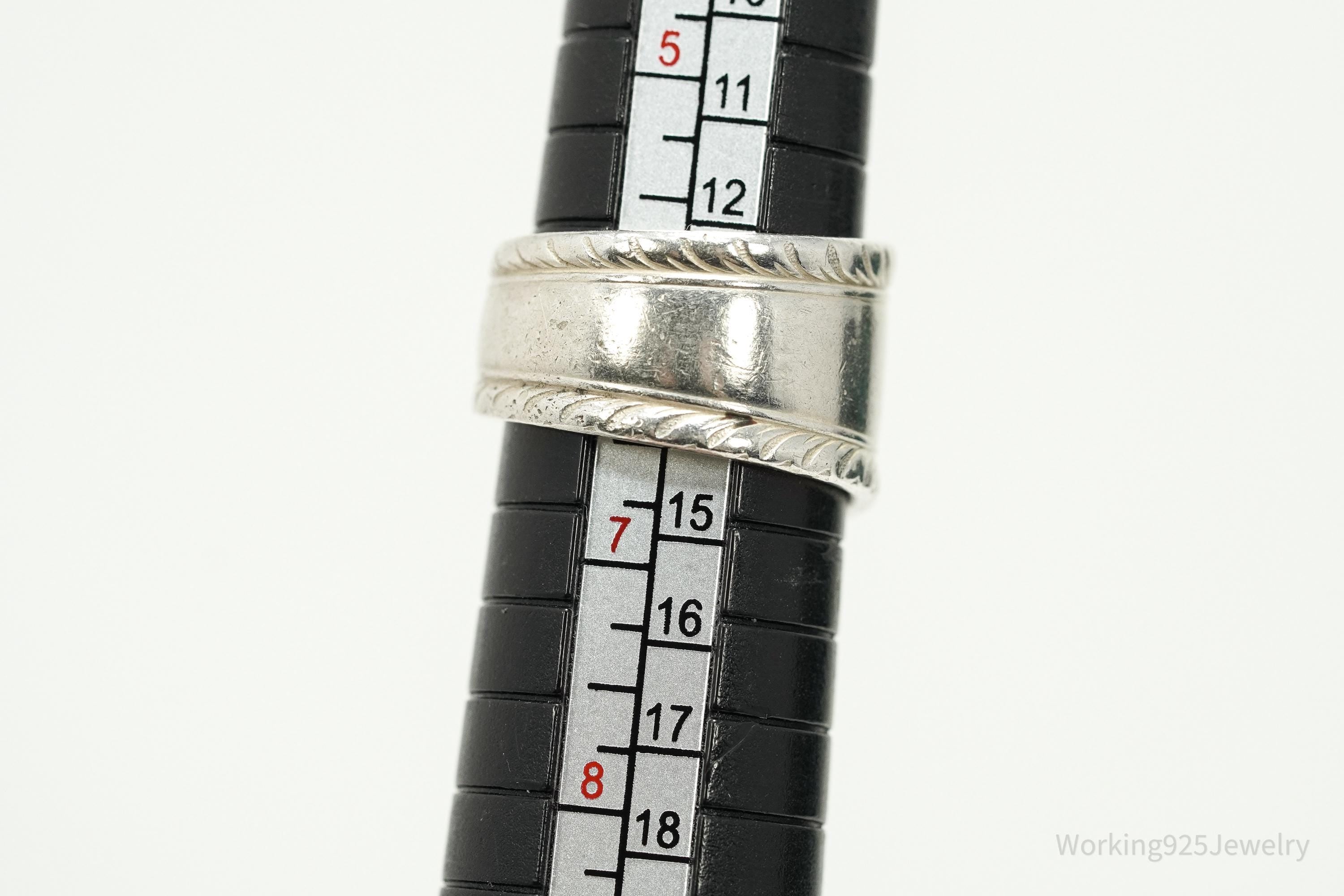 Antique Silver Spoon Ring Size 6.5