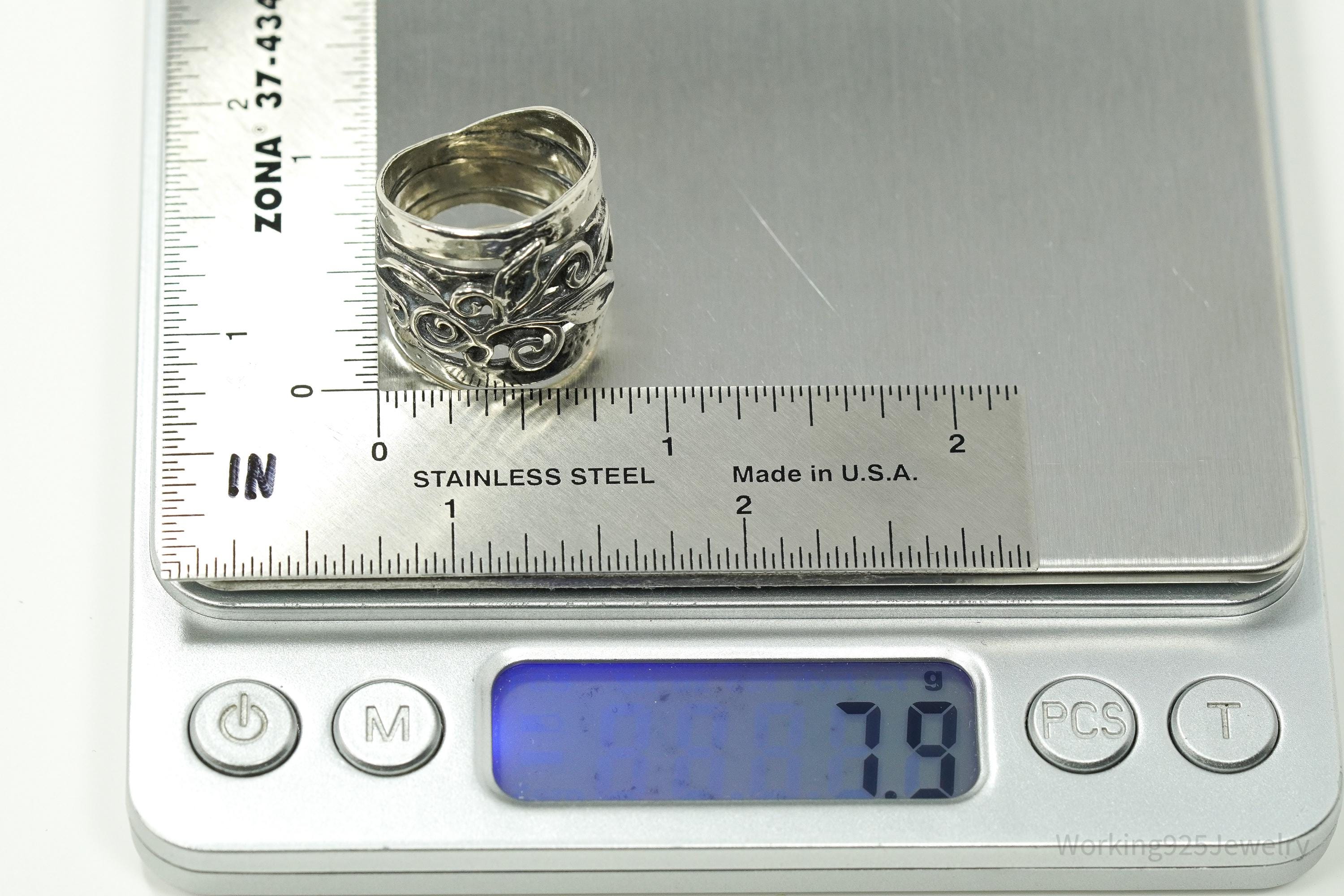 Vintage Shablool Didae Israel Sterling Silver Ring - Size 8.5