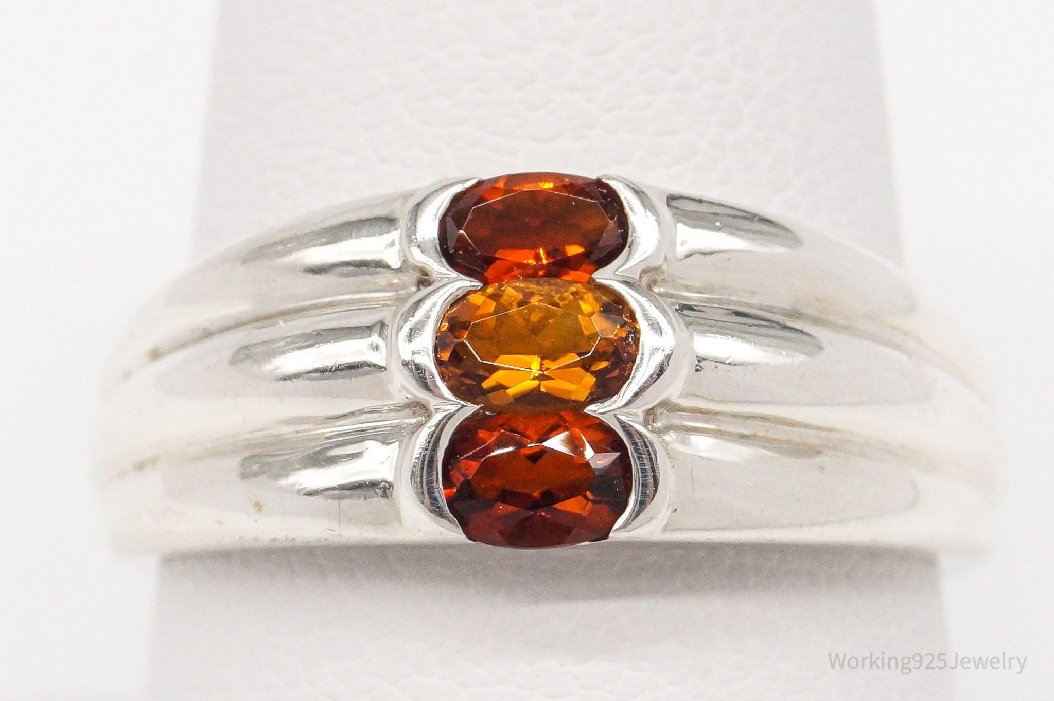 Vintage Citrine Sterling Silver Ring Size 9