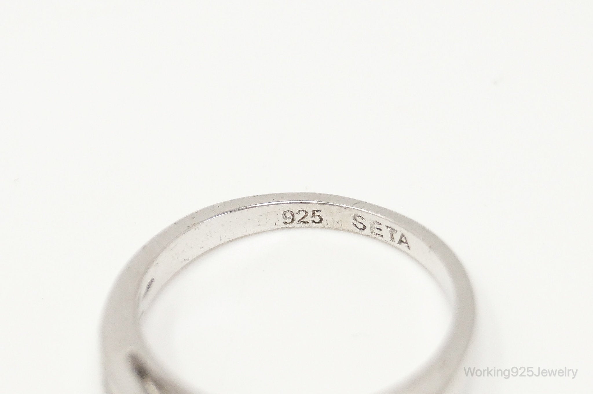 Seta 925 Vintage Seta Ring Vintage Designer Seta Large Cubic