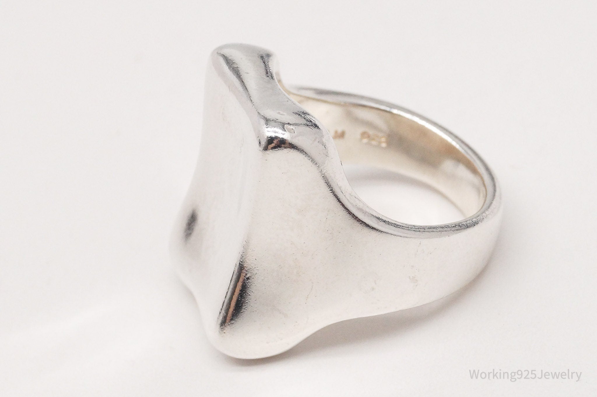 Vintage Designer RLM Studio Modernist Sterling Silver Ring - Size 7.75