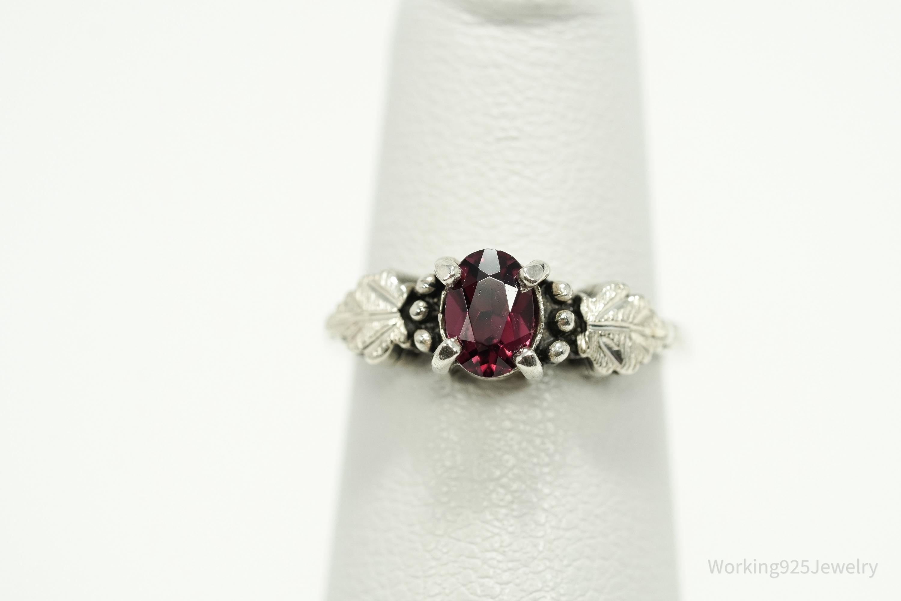 Vintage WMCO Rhodolite Garnet Sterling Silver Ring - Size 3.75