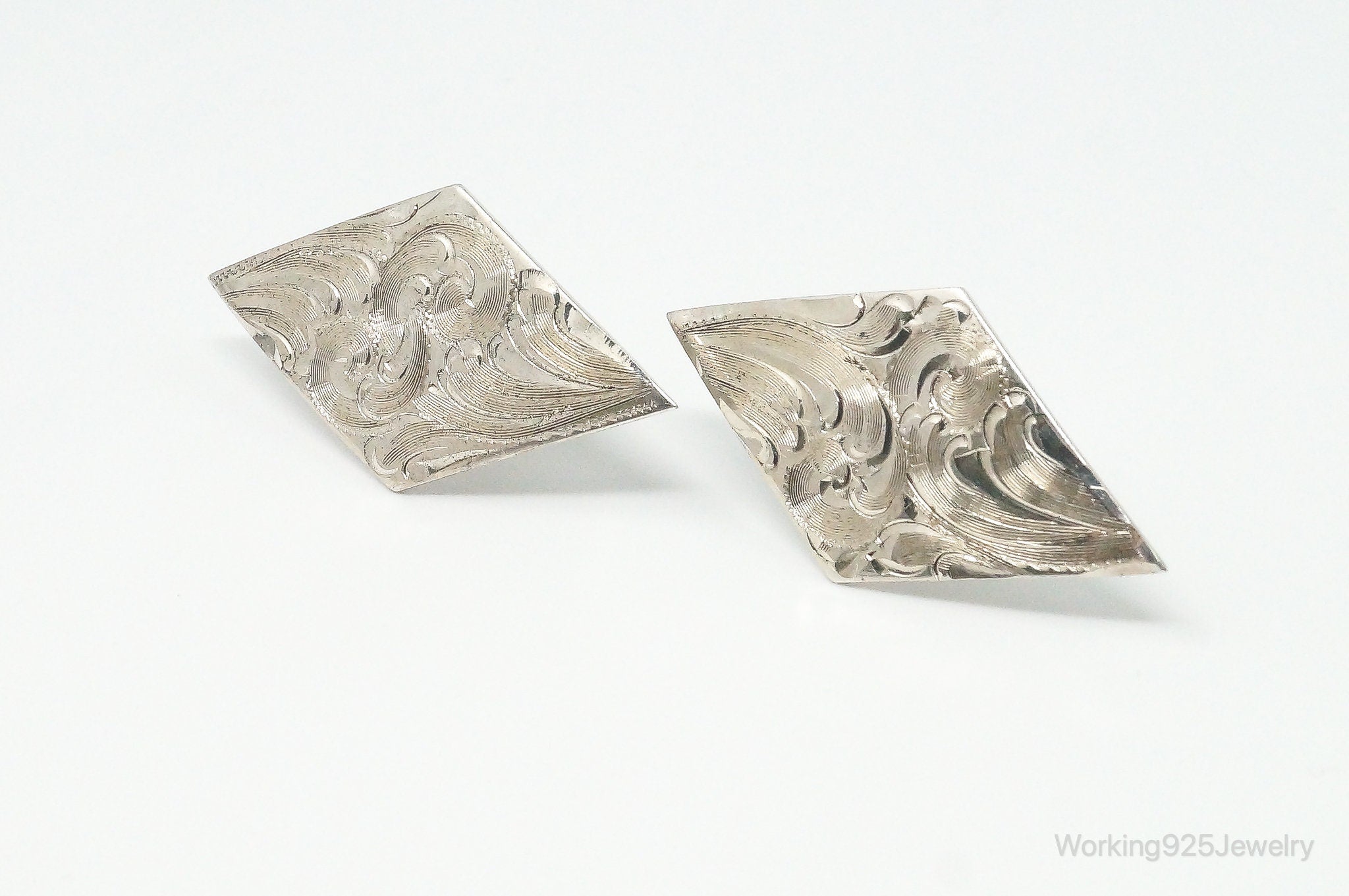 Vintage Native American Morgan Smith Sterling Silver Cuff Links