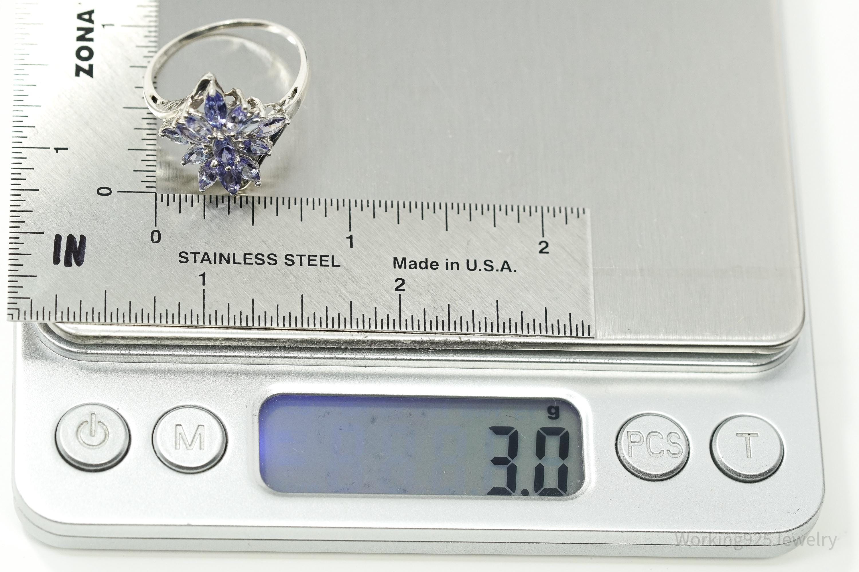 Designer STAUER Tanzanite Sterling Silver Ring - Size 10