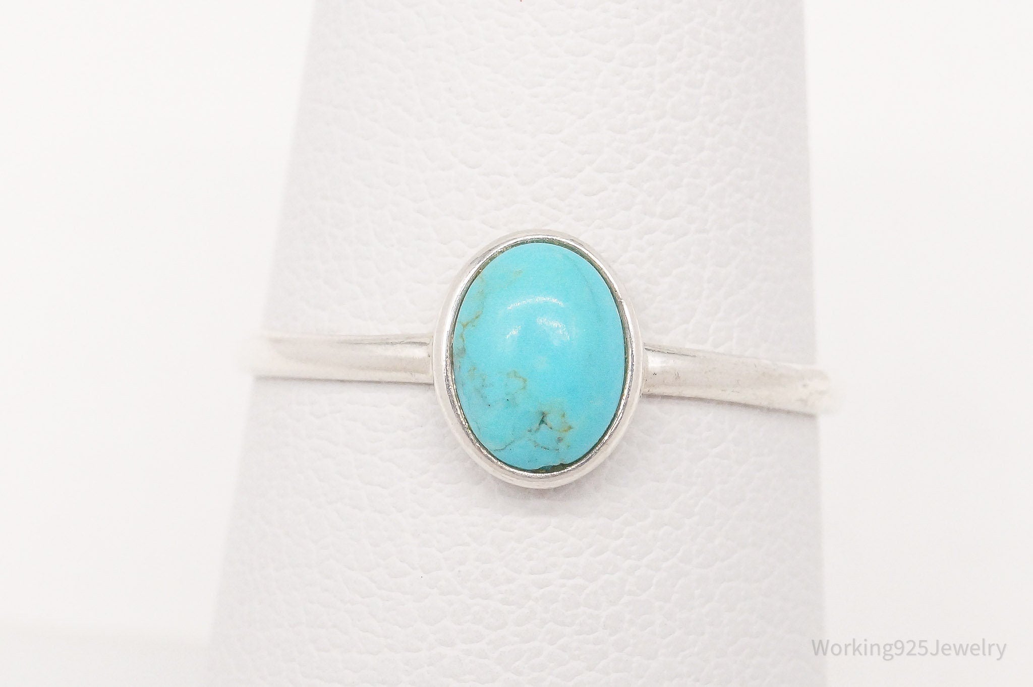 Vintage Designer Boma Turquoise Sterling Silver Ring - Size 7