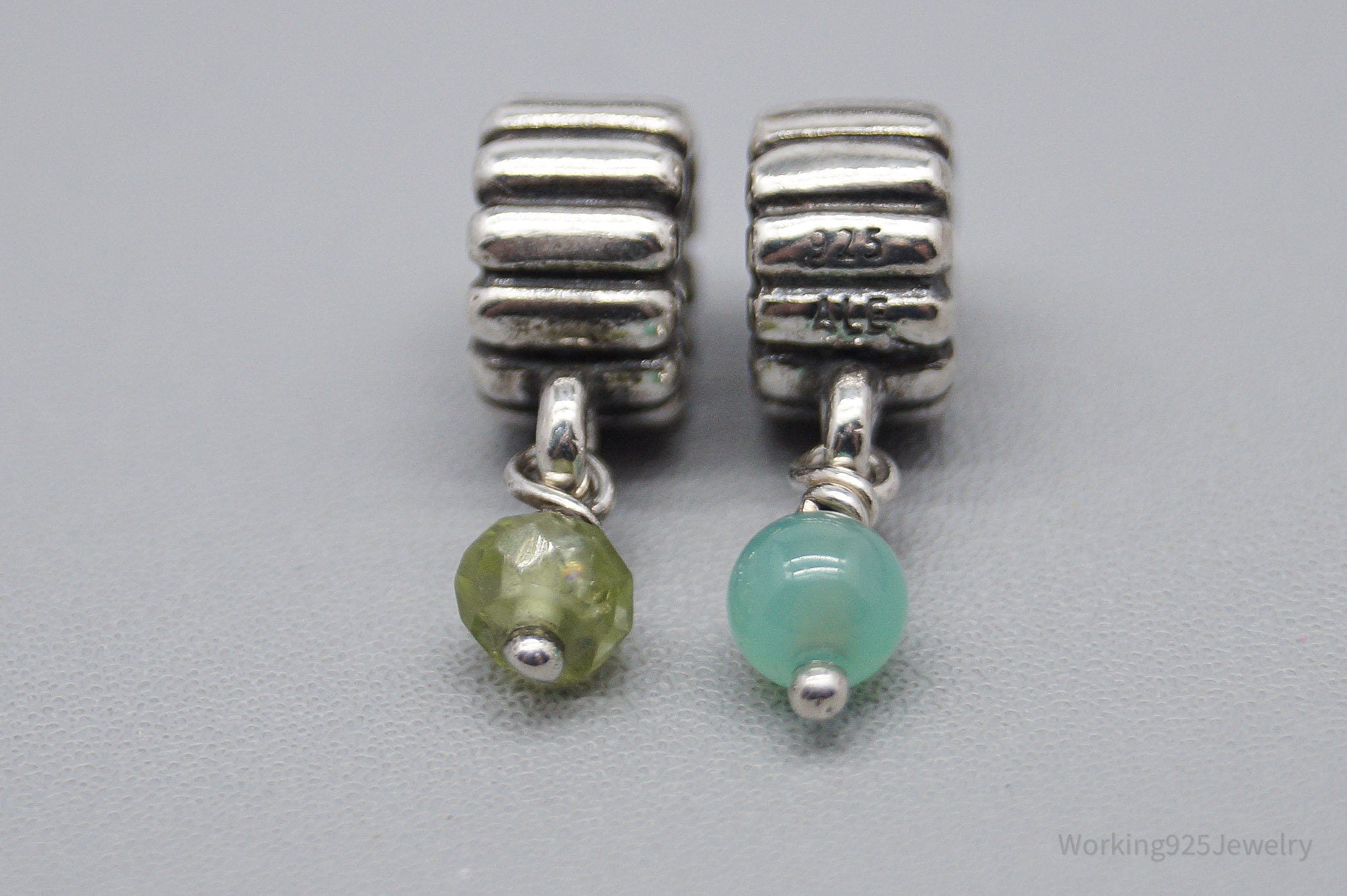 Retired Authentic Pandora Peridot Chrysoprase August May Sterling Silver Charms