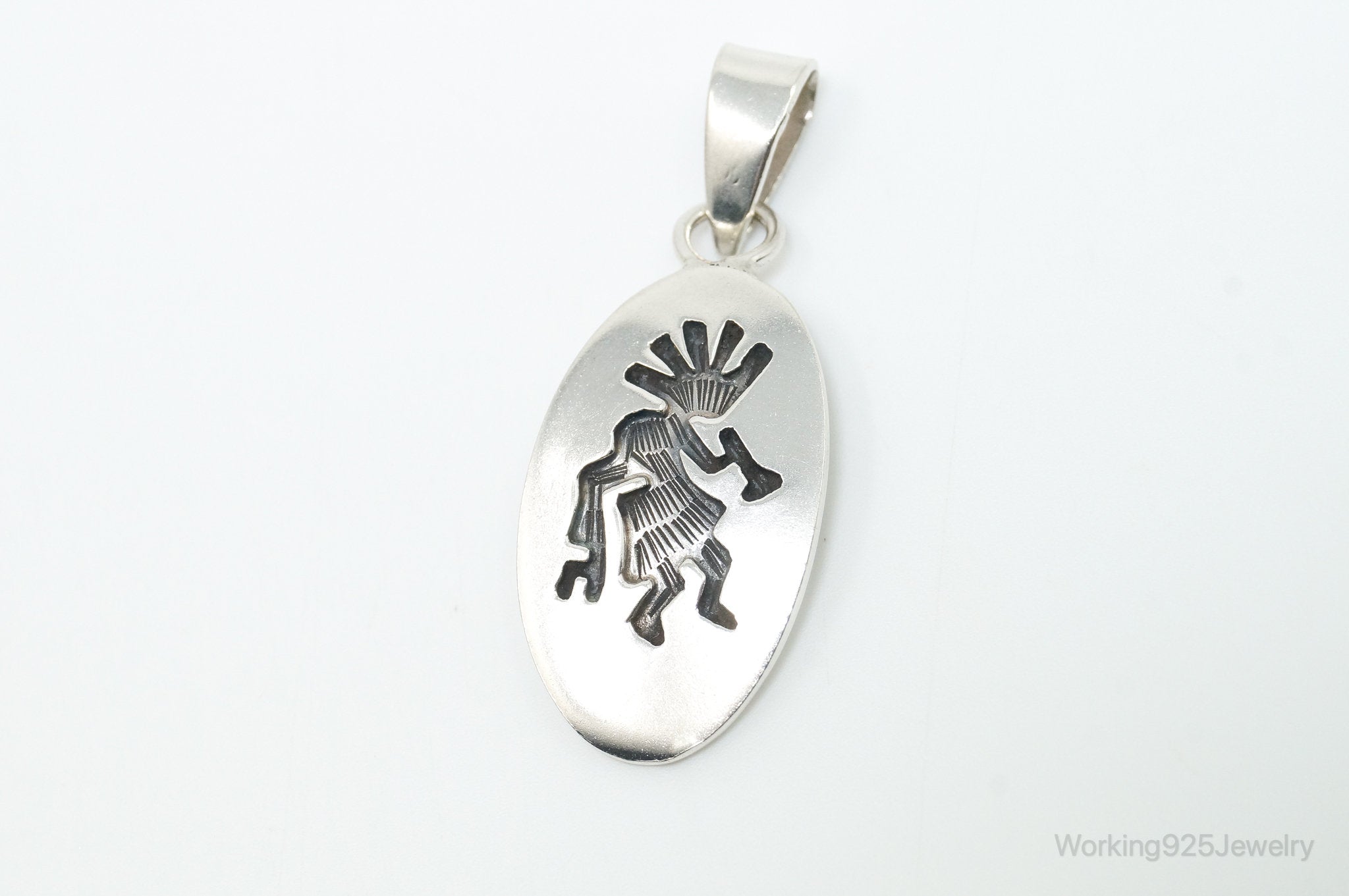 Vintage Mexico Dancing Kokopelli Southwestern Sterling Silver Pendant