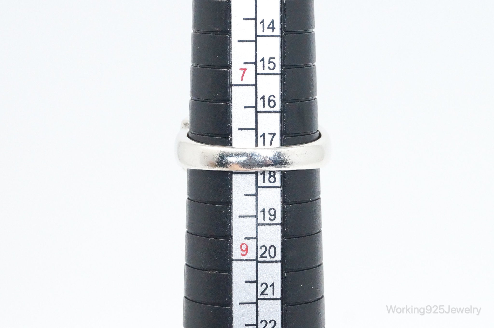 Vintage Designer PD Garnet Sterling Silver Ring Set - SZ 8