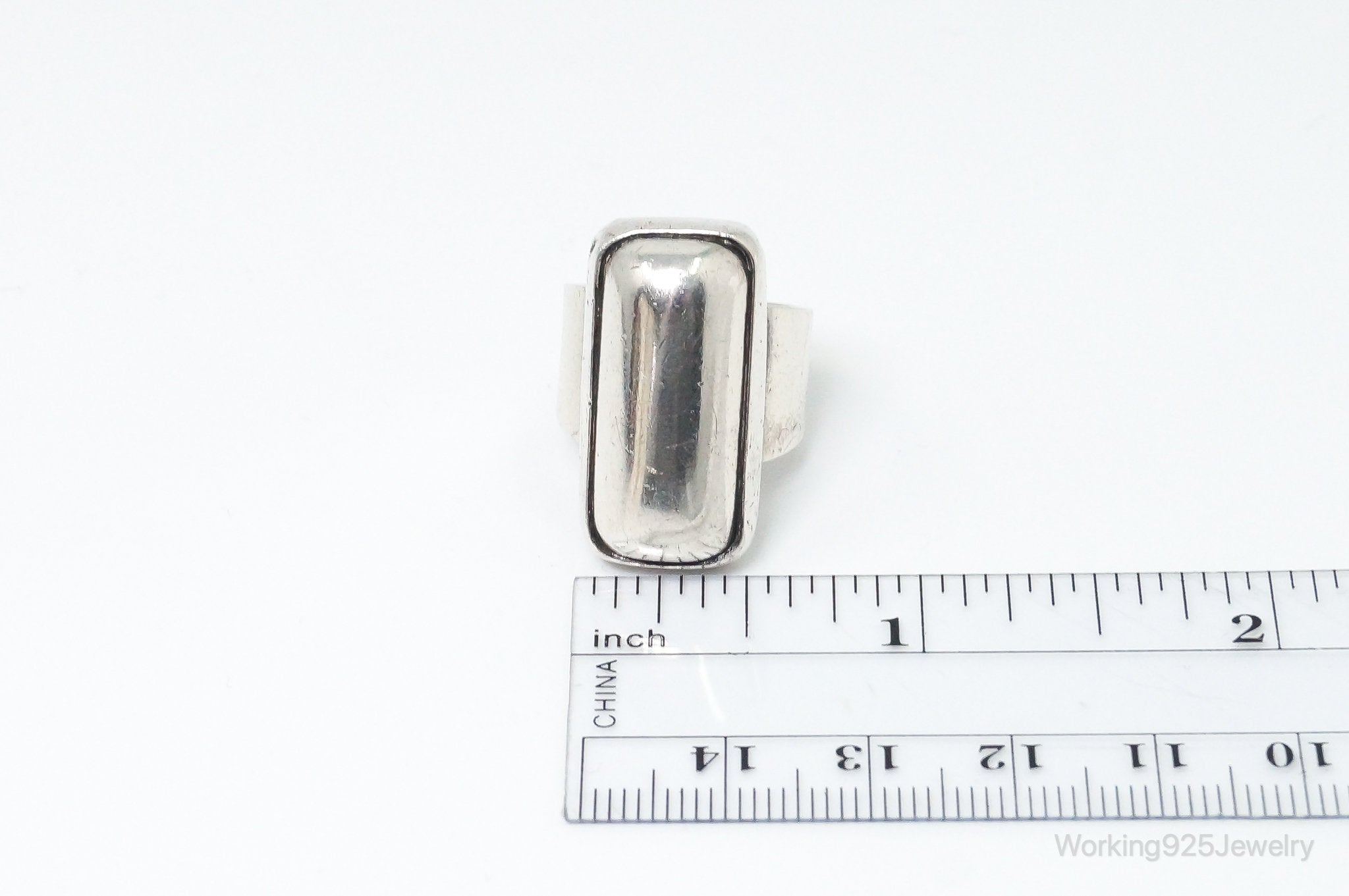 Vintage Modernist Style Sterling Silver Ring SZ 6