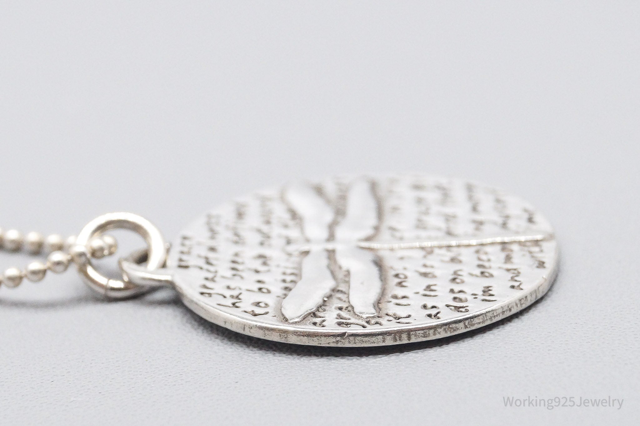 VTG "Grace" Dragonfly Sterling Silver Necklace 18"