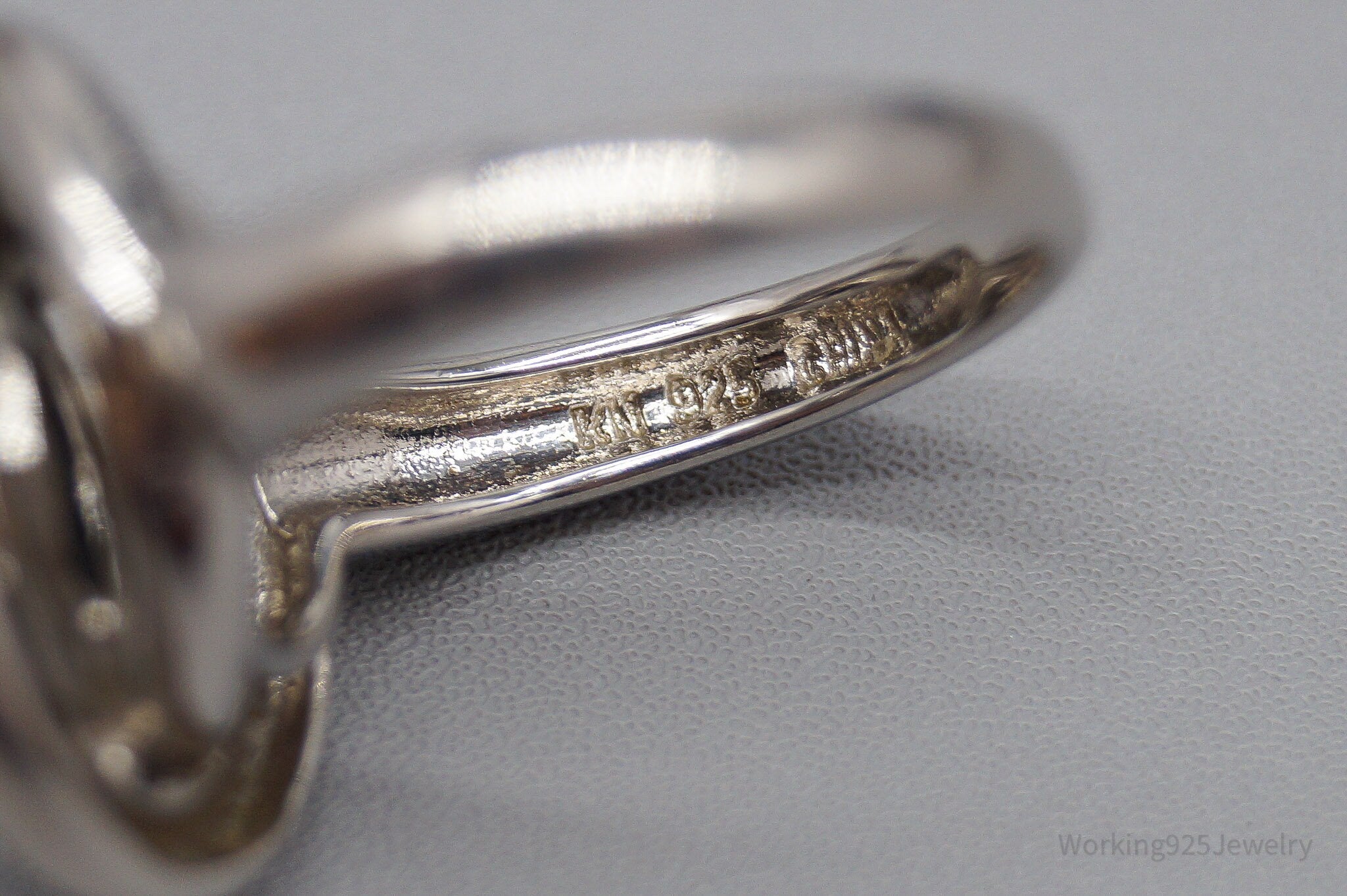 Vintage KN Opal Sterling Silver Ring - Size 7