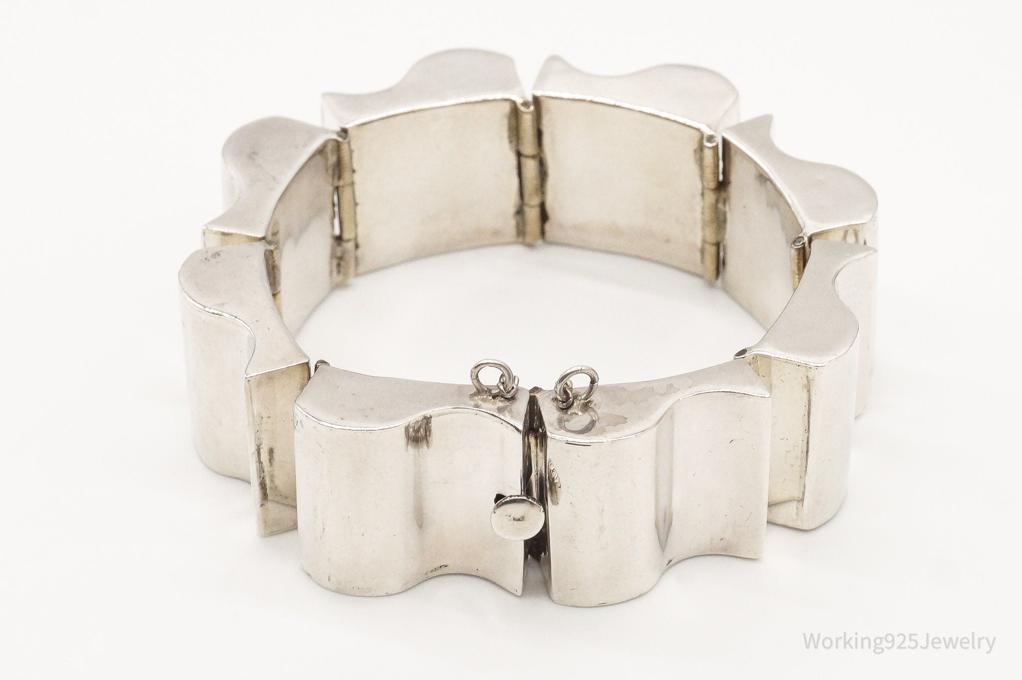 Vintage Mexico Modernist Sterling Silver Bracelet