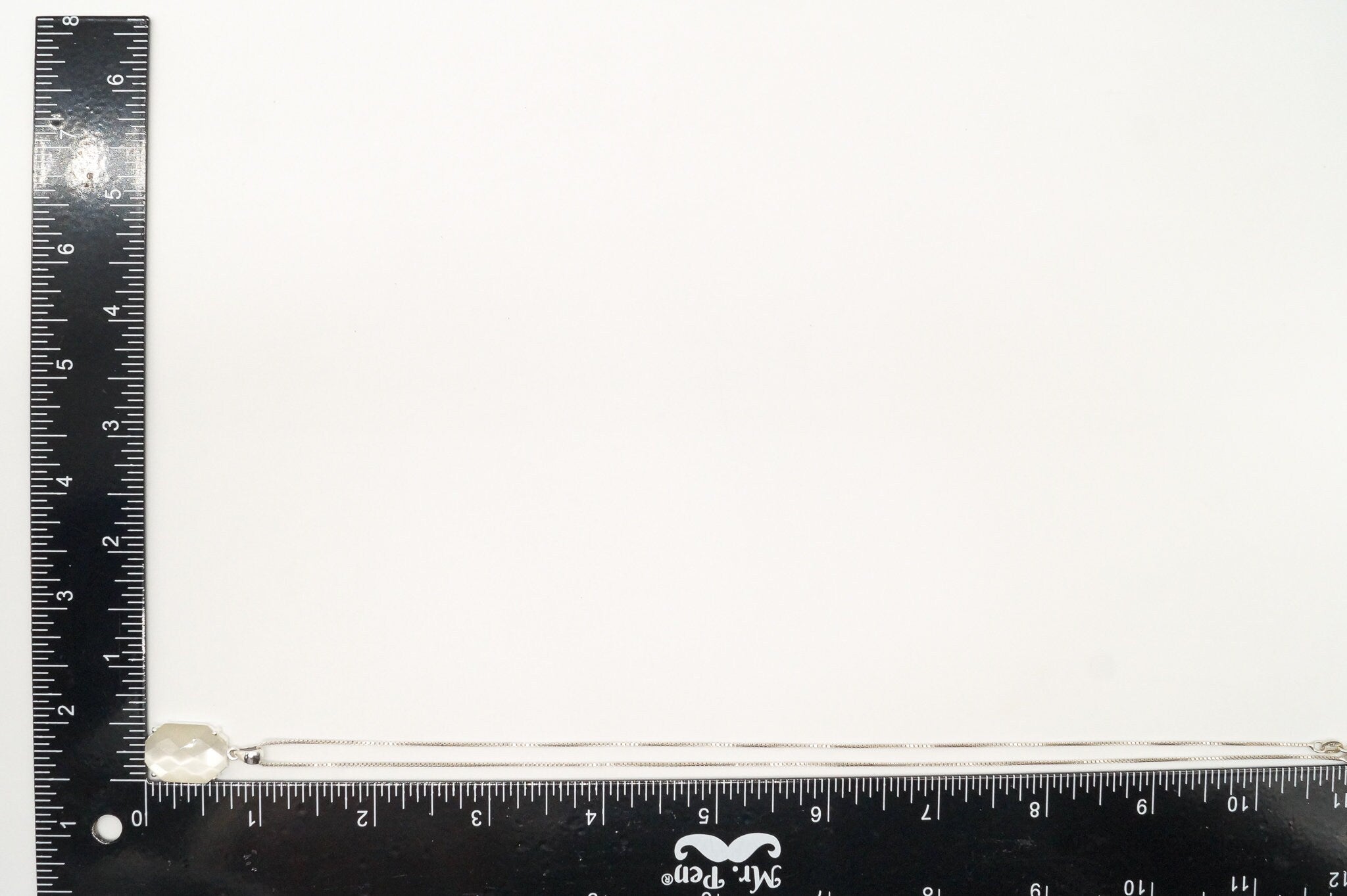 Vintage Art Deco Style Mother of Pearl Sterling Silver Necklace