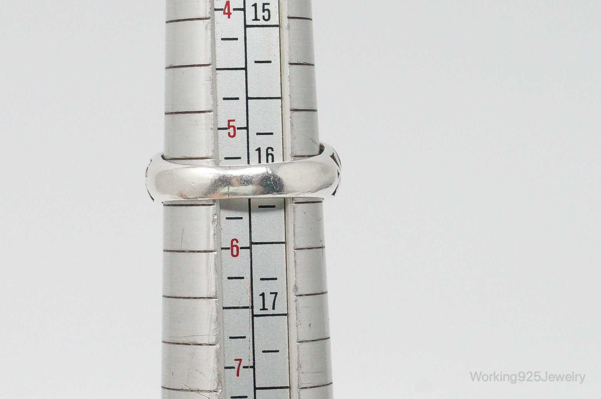 Vintage Blue Topaz Sterling Silver Ring - Size 5.5