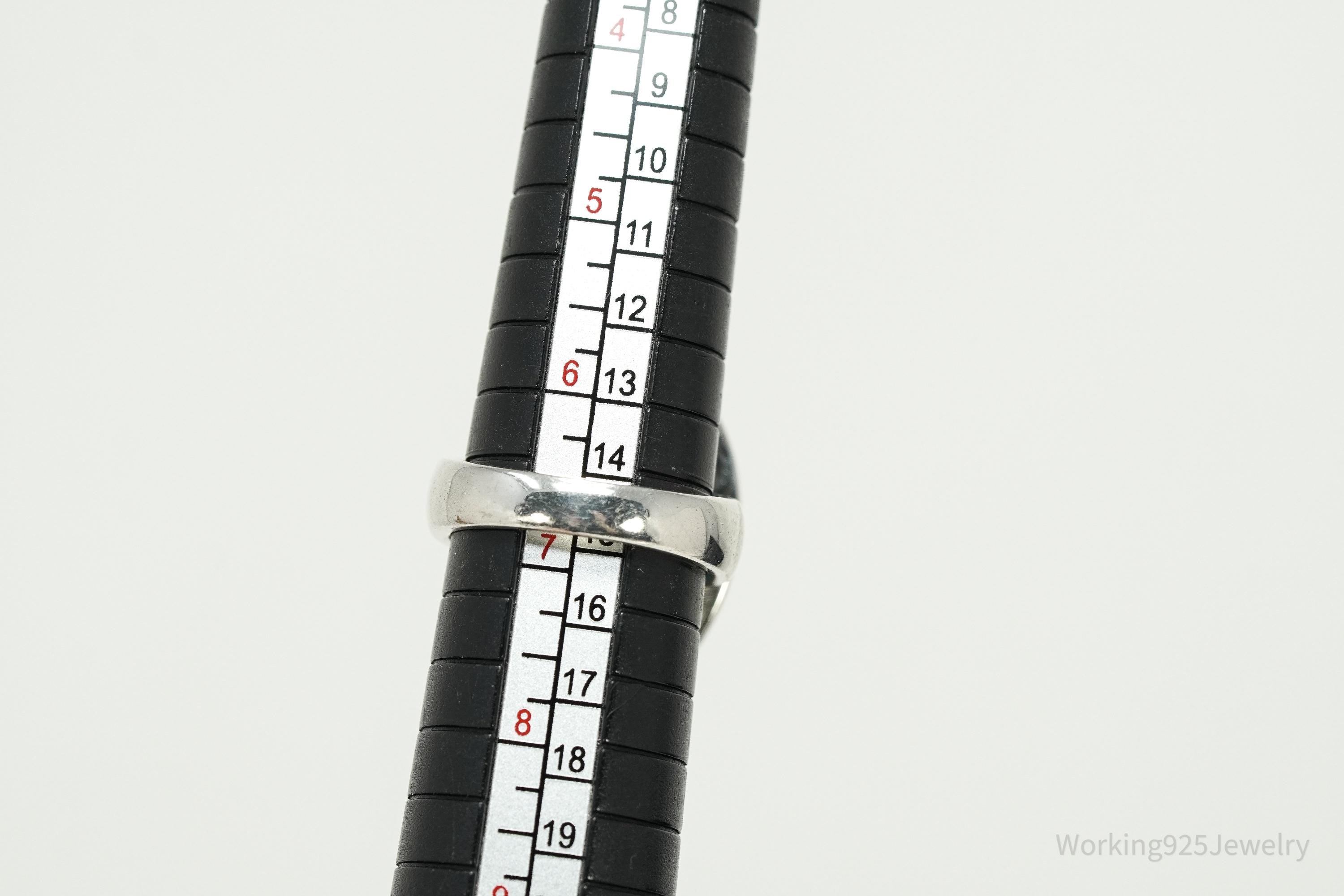 Vintage Whitney Kelly WK Sterling Silver Ring • Large Turquoise Size 6.75