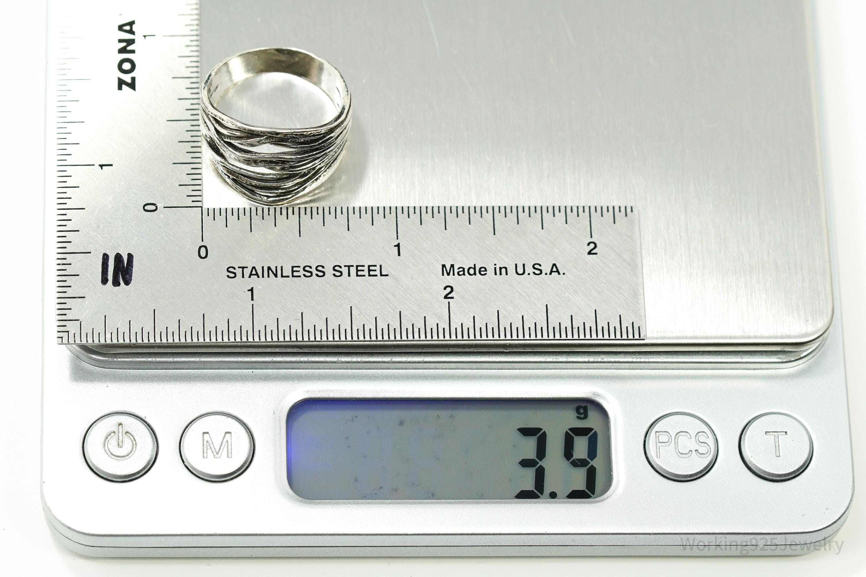 Vintage Israel Shablool Didae Sterling Silver Ring - Size 7