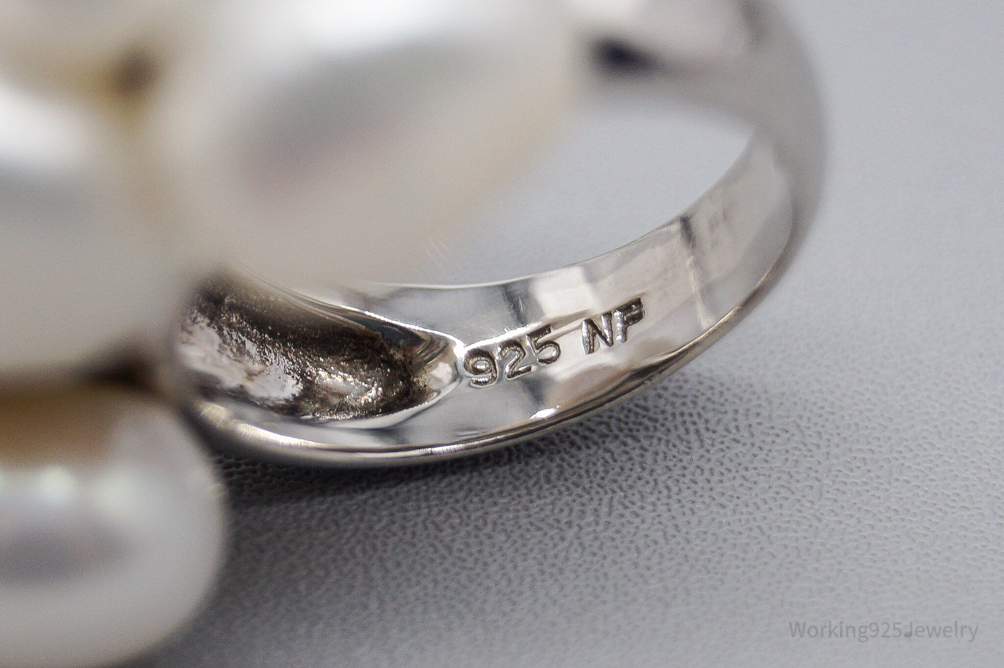 Vintage Pearl Cluster Sterling Silver Ring - Size 7