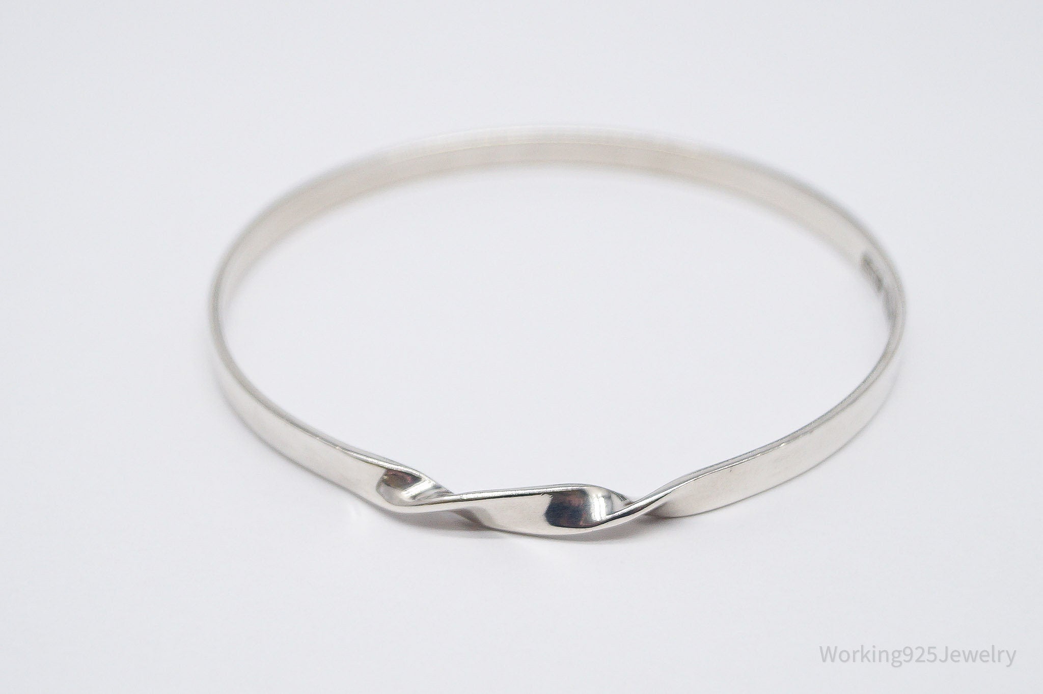 Vintage London Maker SGC Modernist Style Sterling Silver Bracelet - 8"