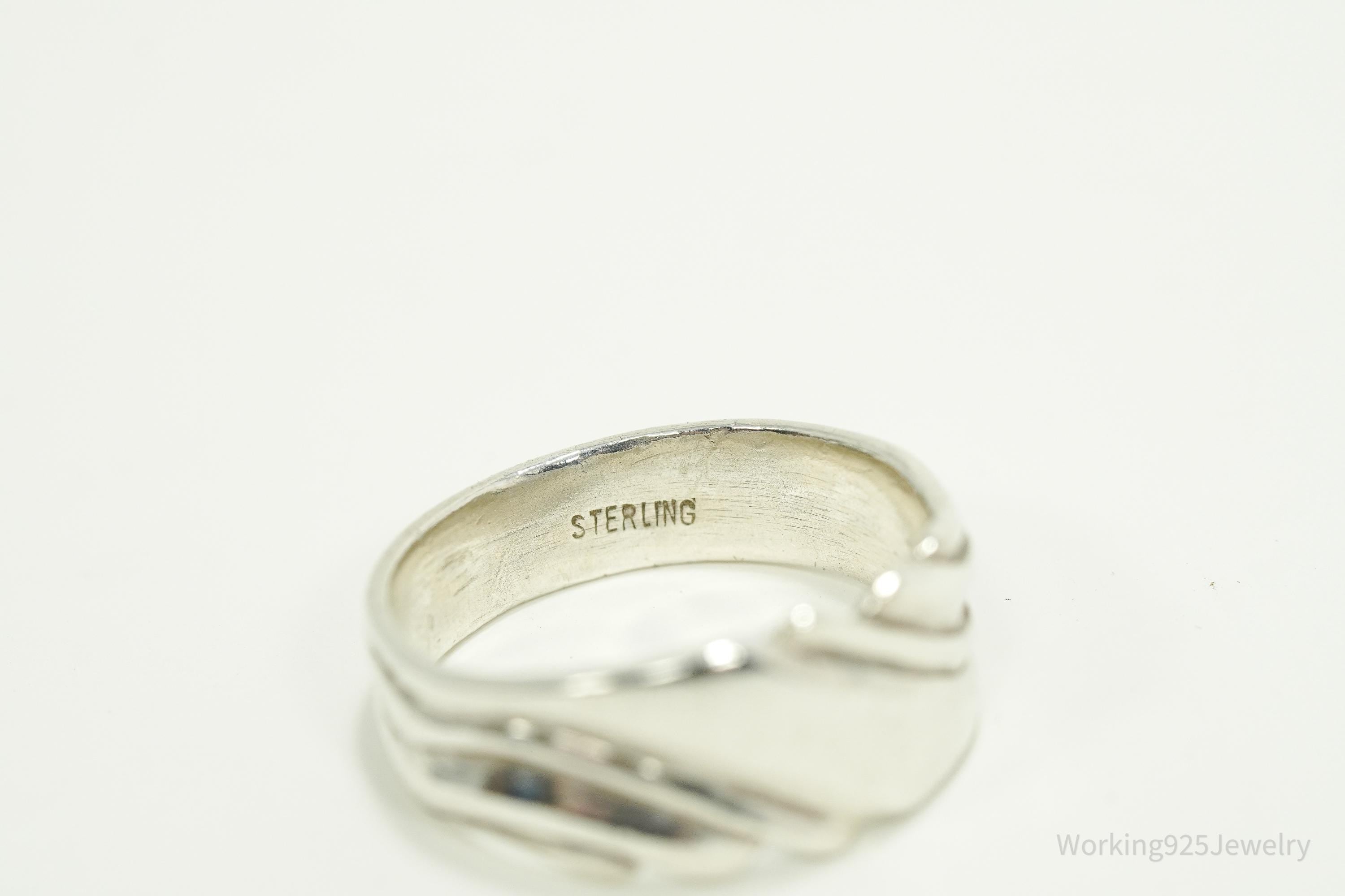 Antique Sterling Silver Band Ring - Size 7.5
