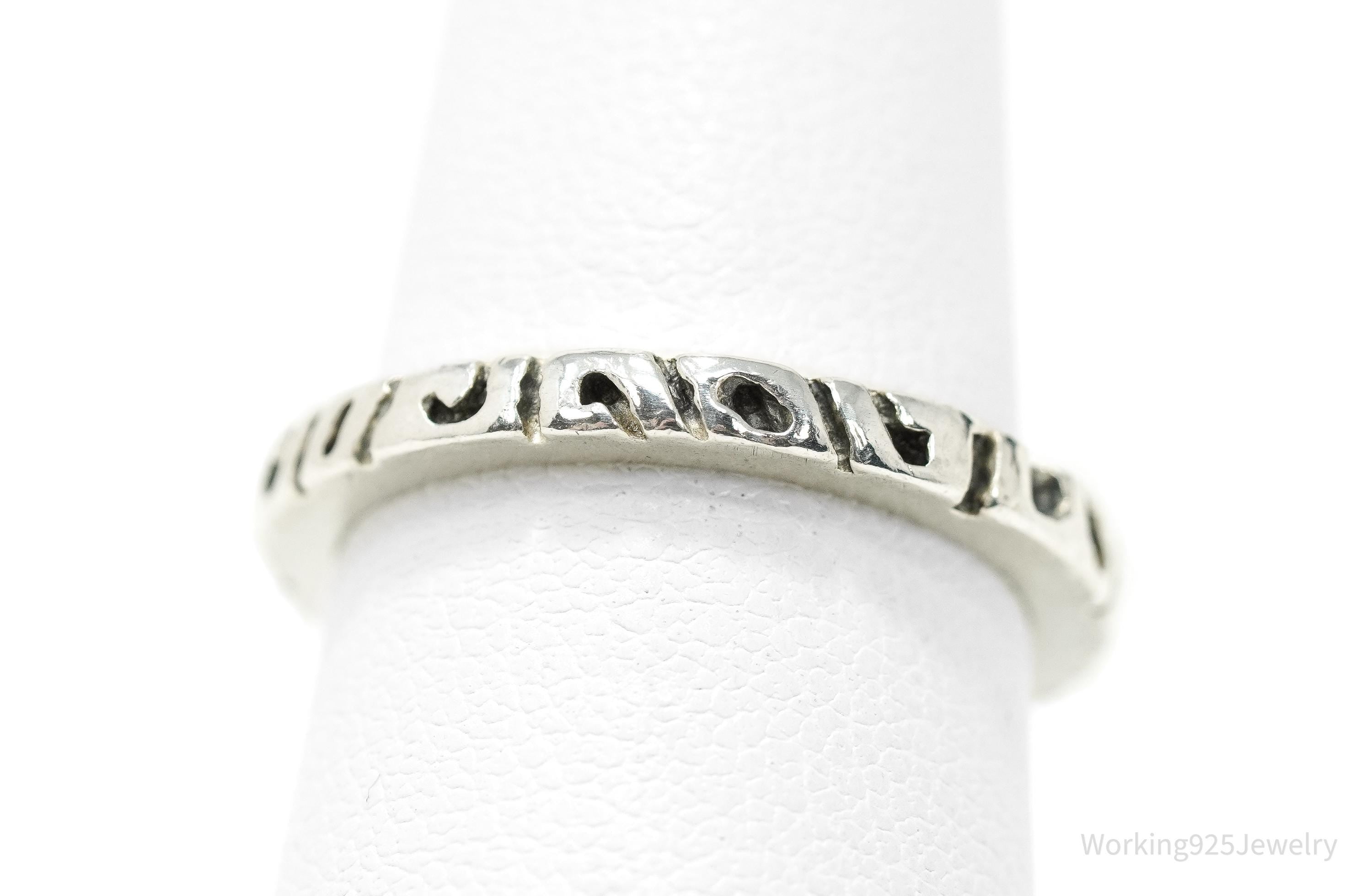 Vintage Silpada Retired Sterling Silver Band Ring - Size 7