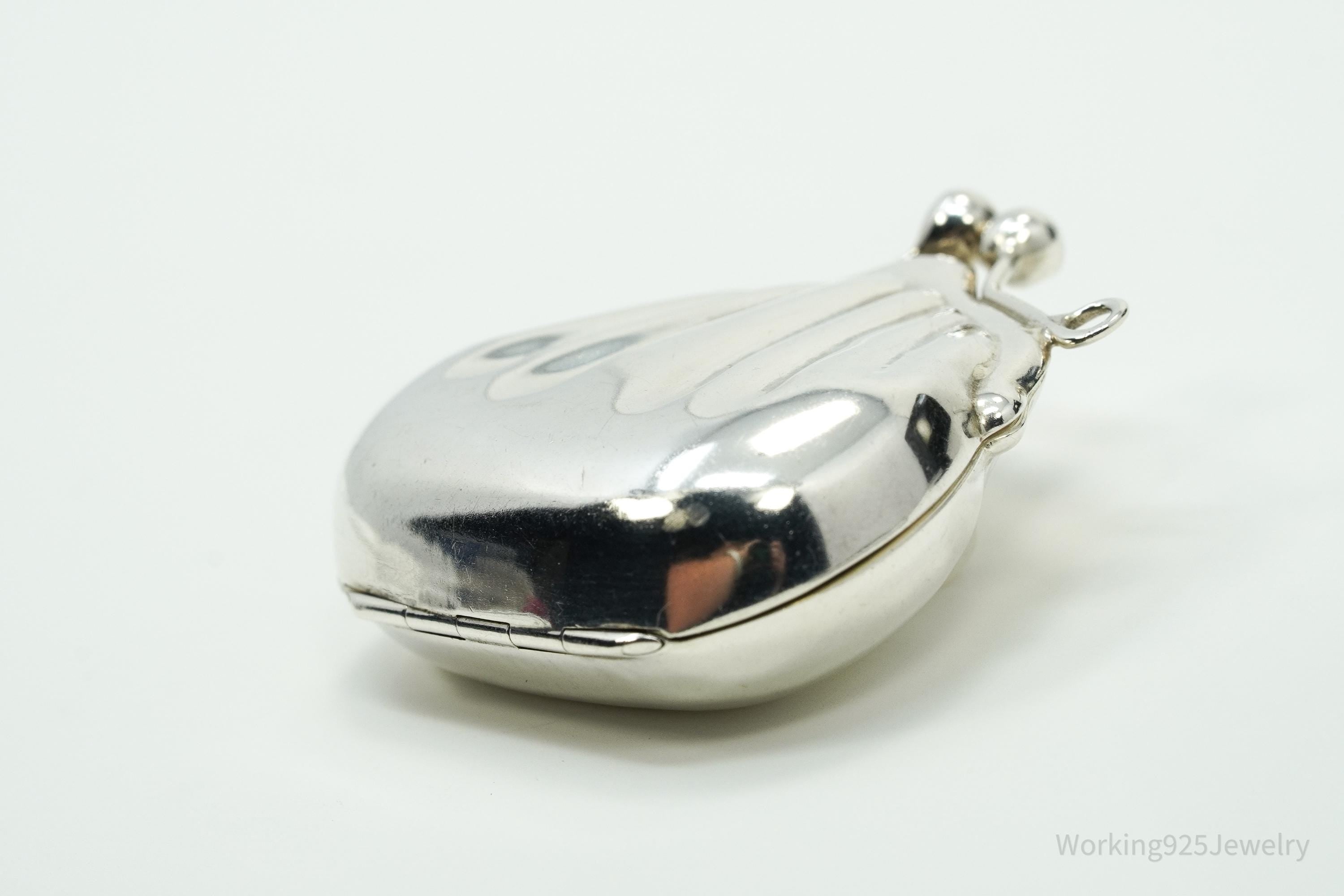 Vintage Purse Bag Locket Sterling Silver Pill Box