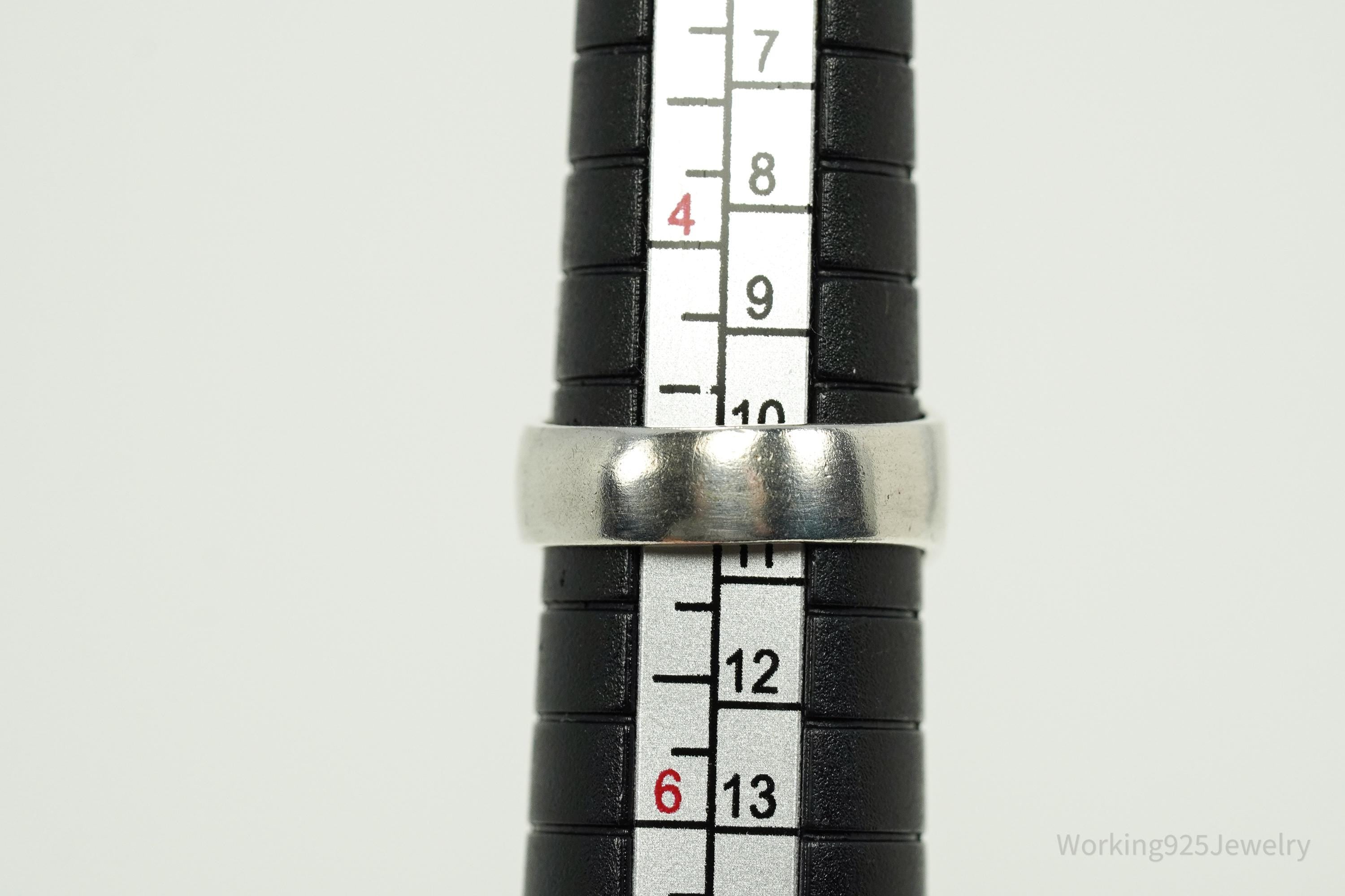 Vintage Native American Turquoise Unsigned Silver Ring - Size 5