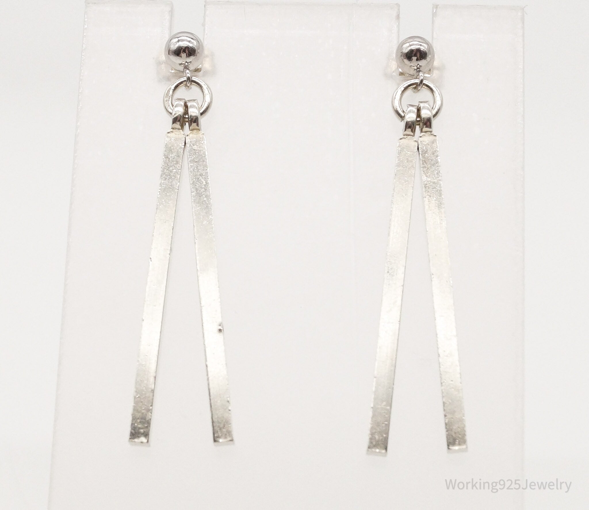 RARE Vintage Denmark Modernist Nils Erik Sterling Silver Earrings