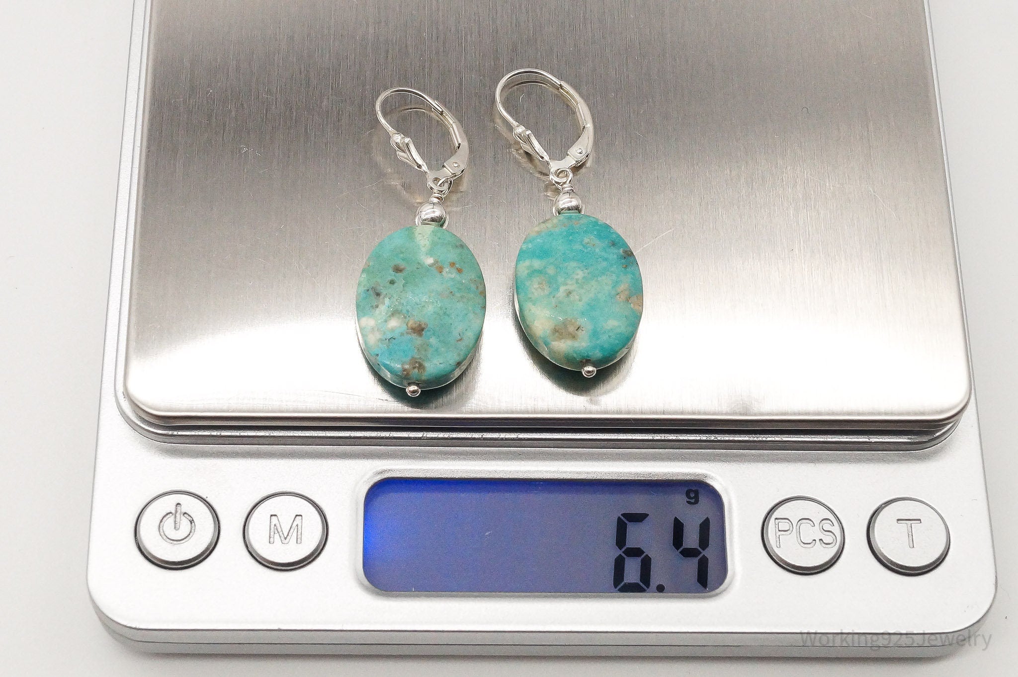 Vintage Southwestern Turquoise Sterling Silver Earrings