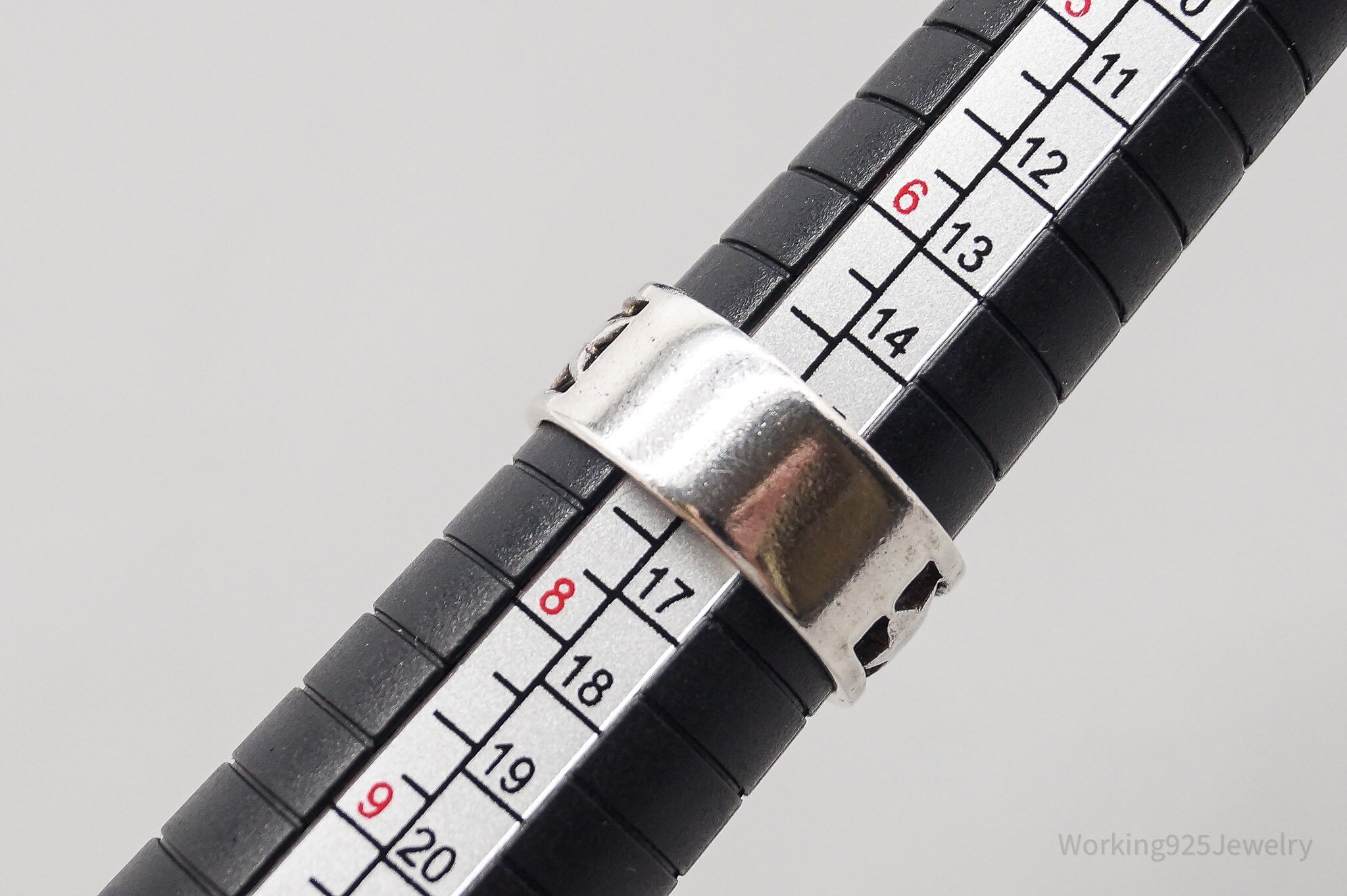 Vintage Boma Star Pattern Sterling Silver Band Ring - Size 7.25