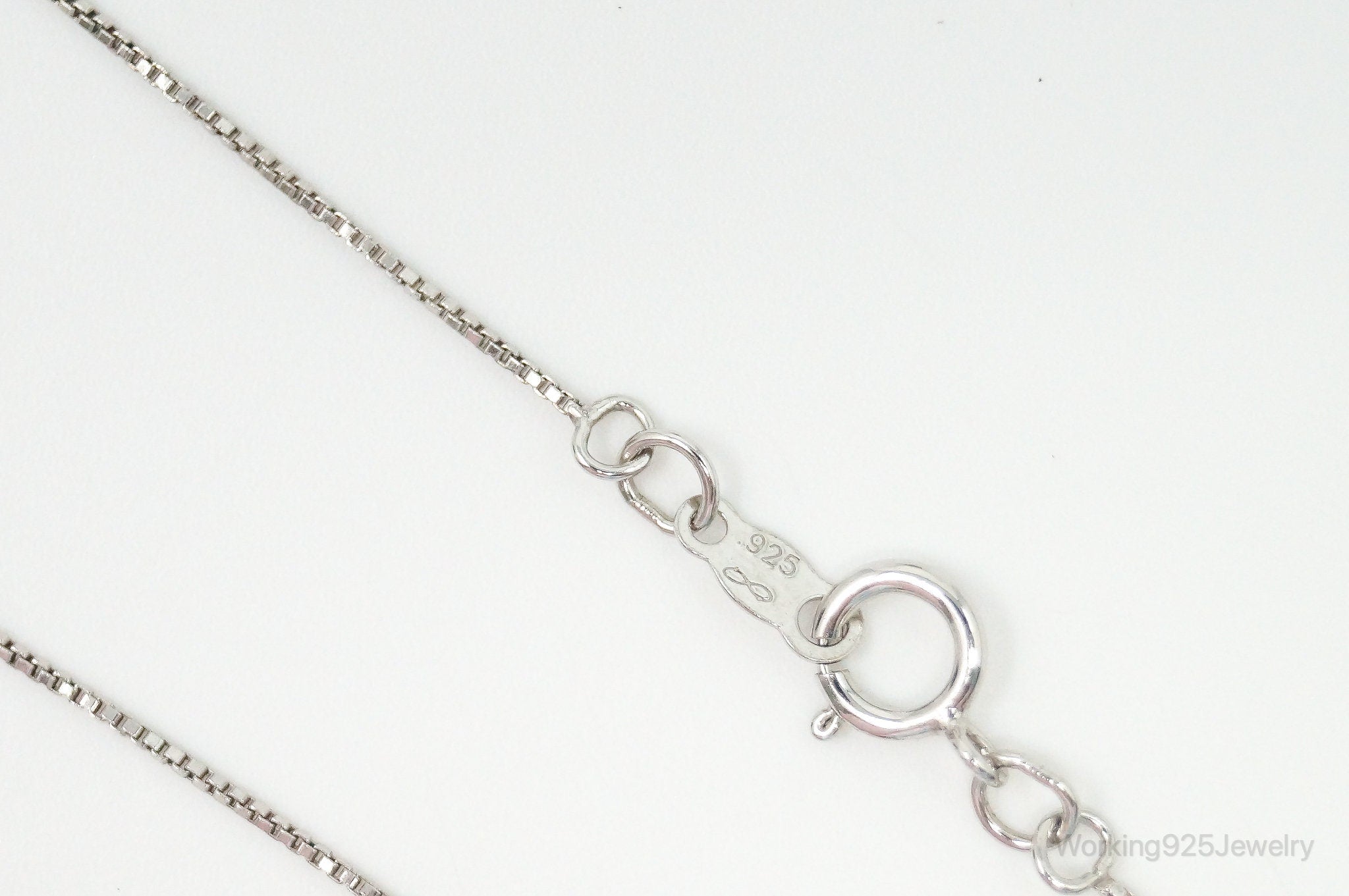 Designer Jane Seymour Blue Topaz Cubic Zirconia Sterling Silver Necklace